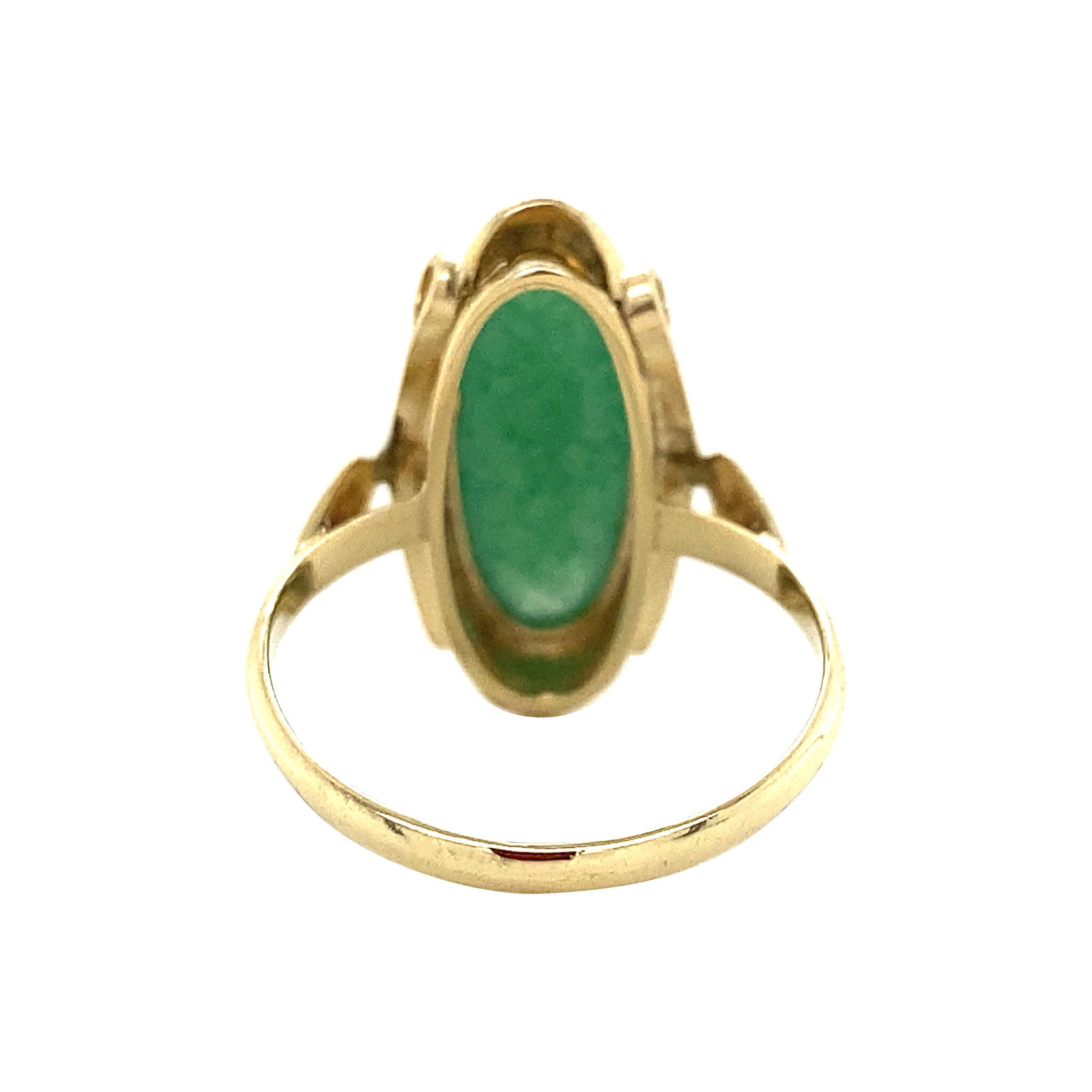 Gouden ring met aventurijn 14 krt