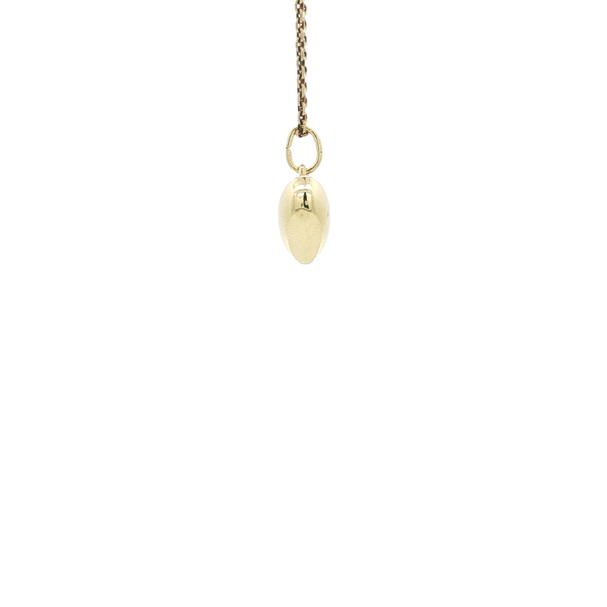 Gold vintage heart pendant 14 kt