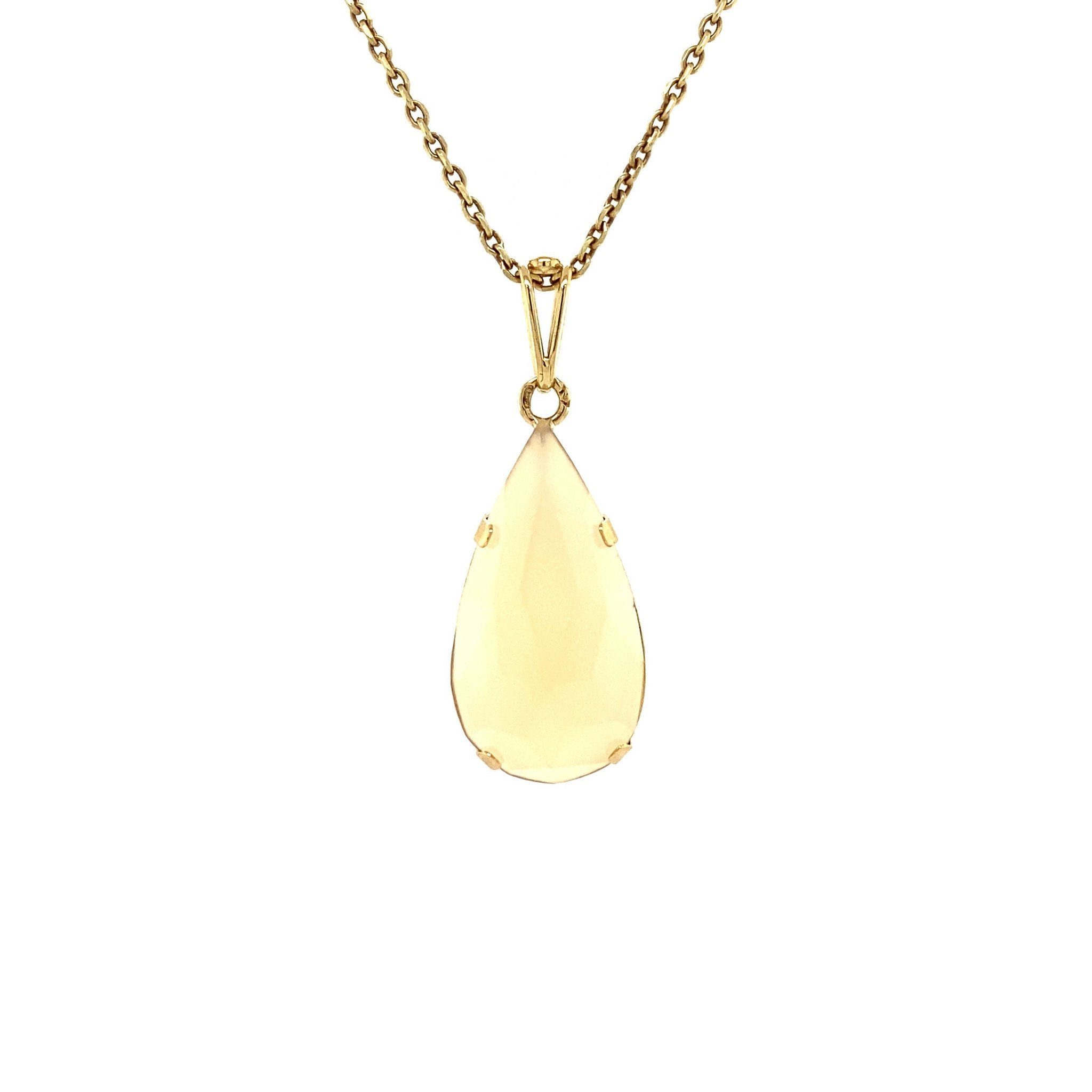 Gouden hanger met chalcedon 14 krt