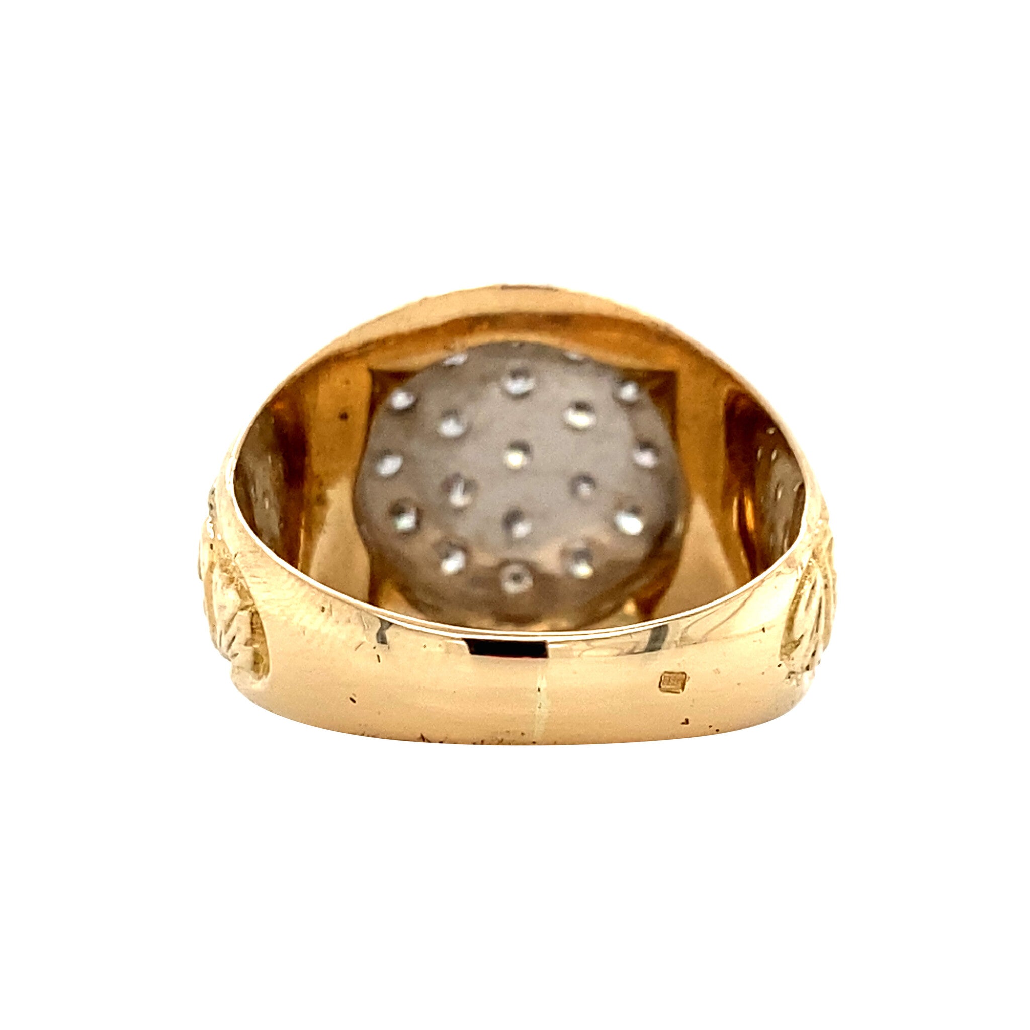 Gold vintage ring with diamond 18 kt