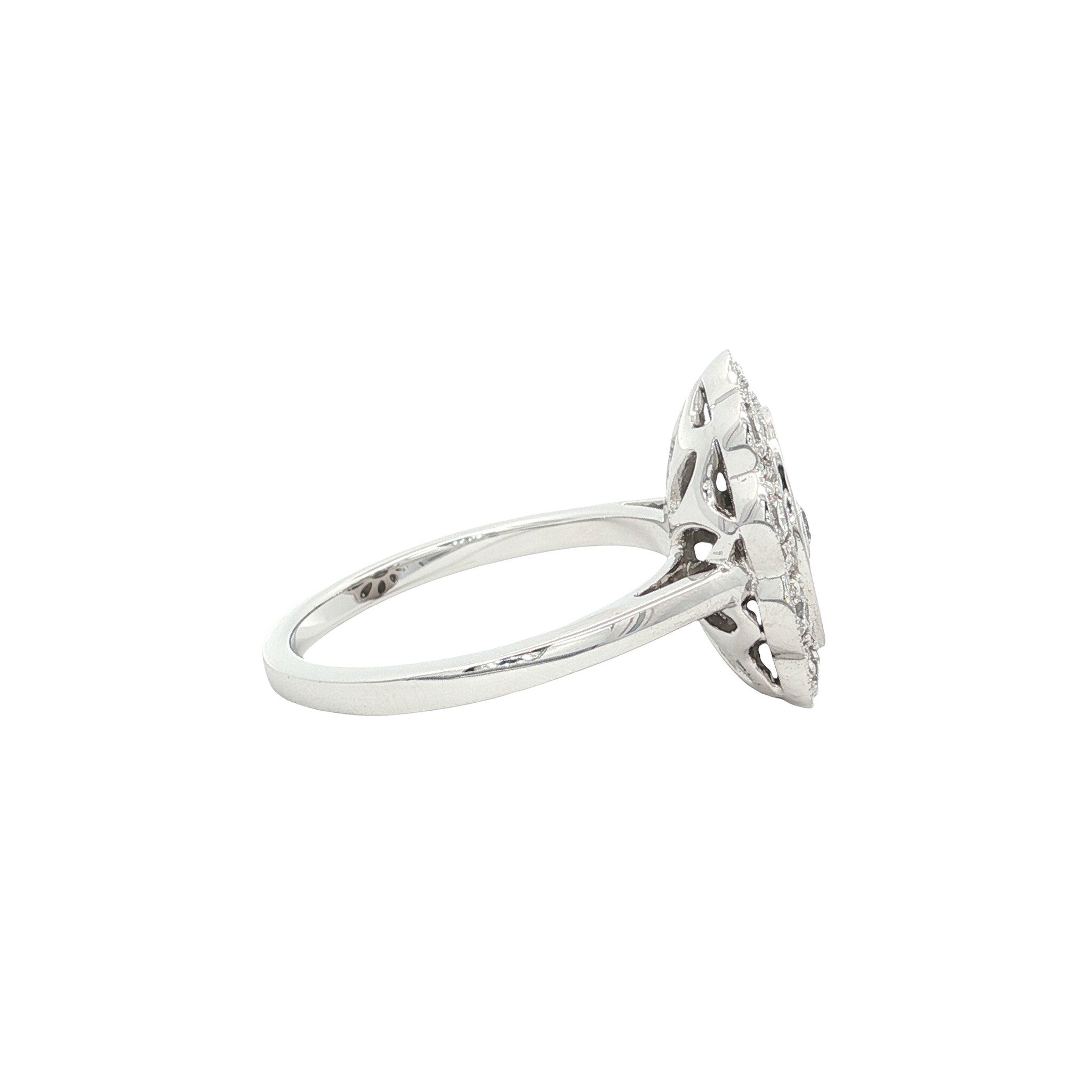 Gouden ring met diamant en onyx 14 kt