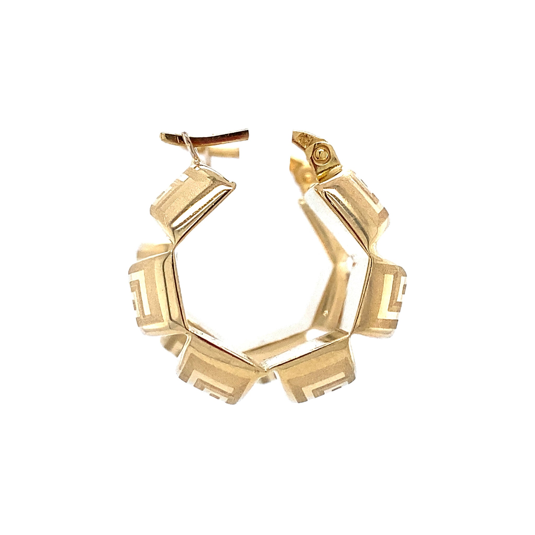 Gouden fantasie oorringen 18 krt