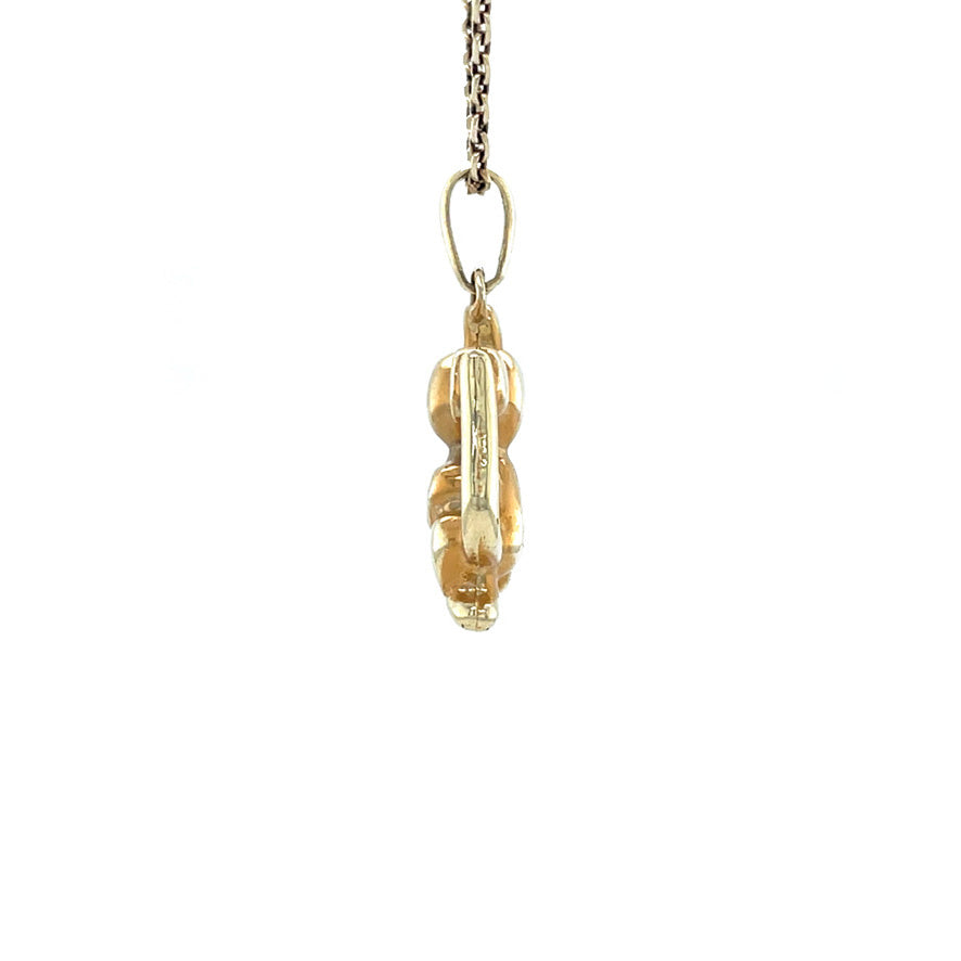 Golden mouse pendant 14 kt