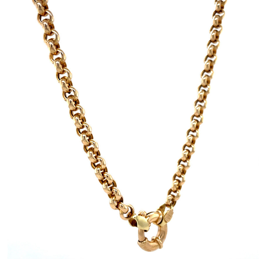 Gouden vintage jasseron collier 14 krt