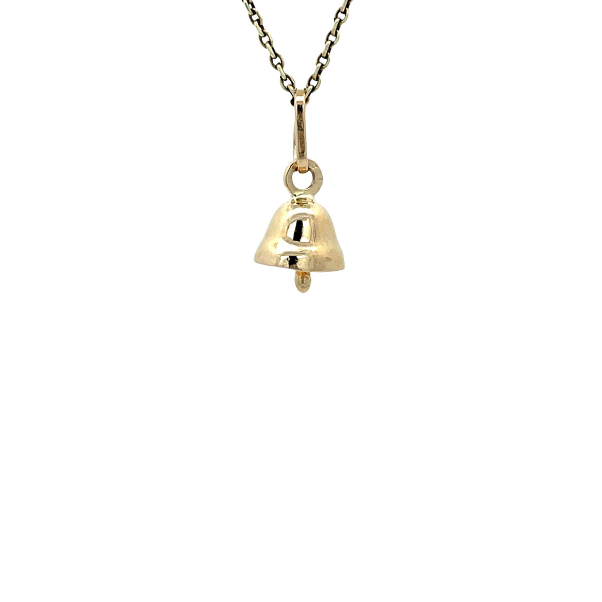 Vintage gold bell pendant 14 kt
