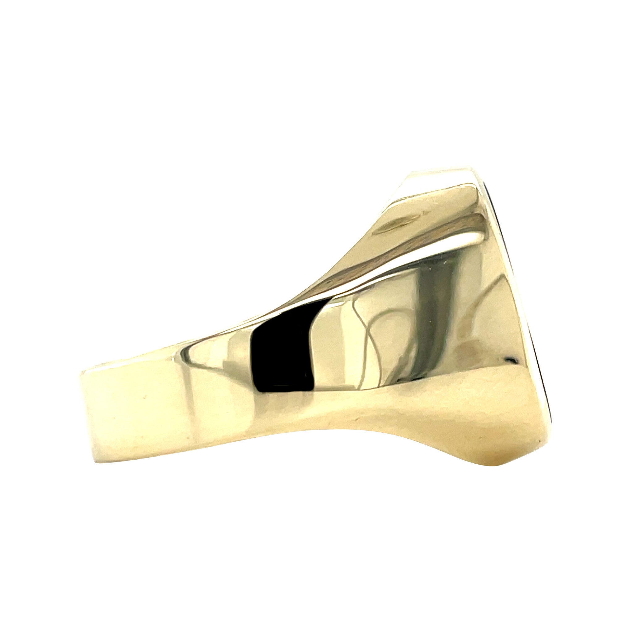 Gold vintage signet ring with onyx 14 kt