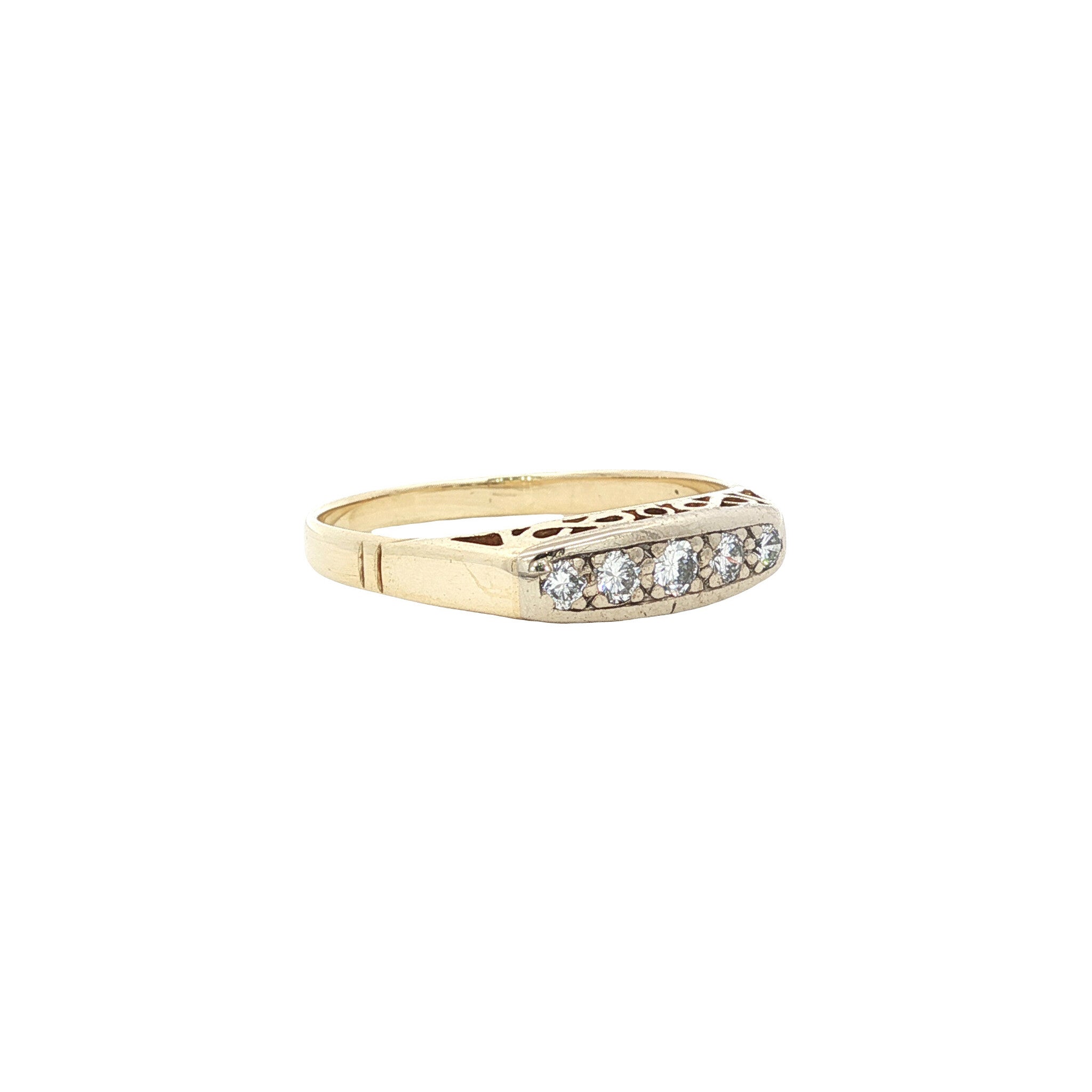 Gouden ring met diamant 14 kt
