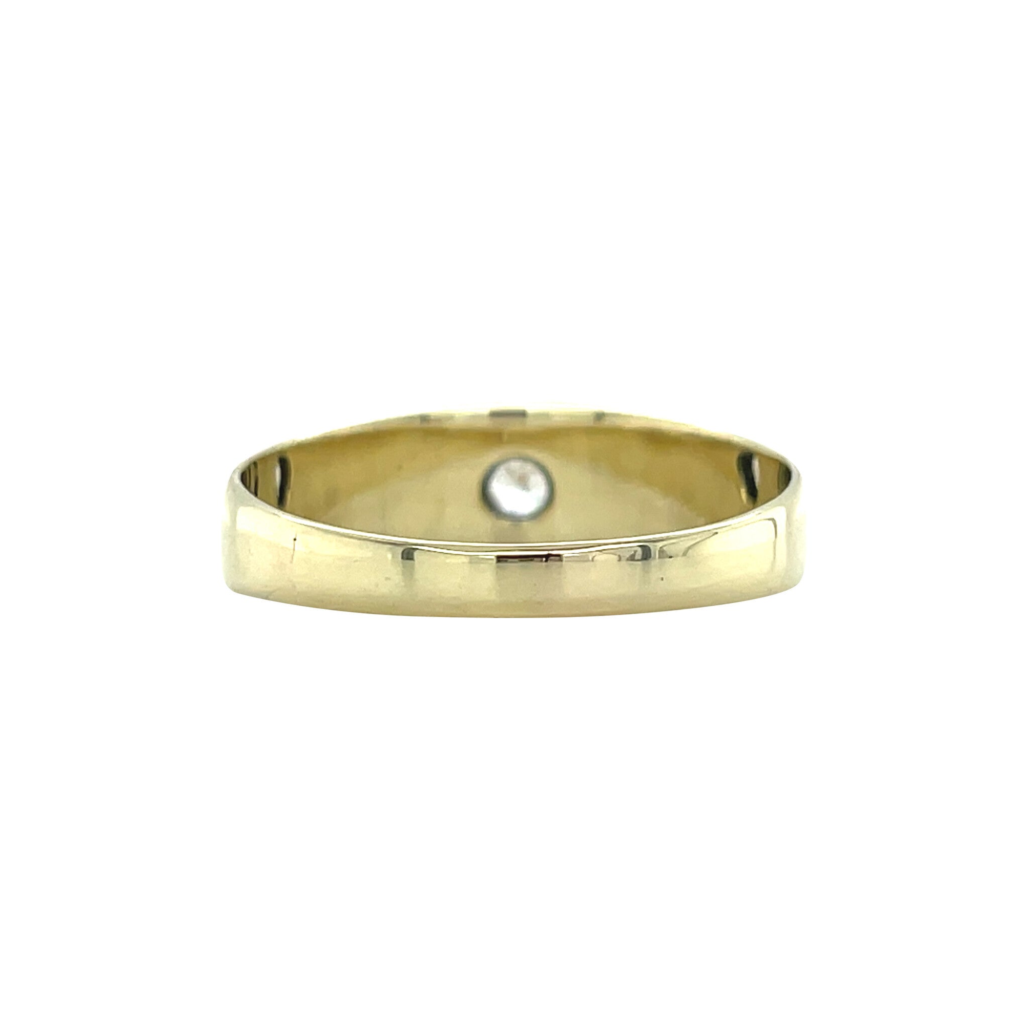 Gouden vintage ring met zirkonia 14 kt