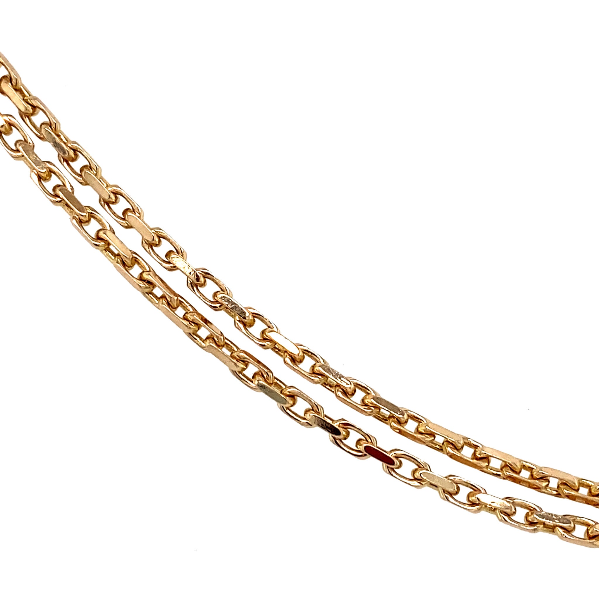 Gouden vintage anker collier 14 krt