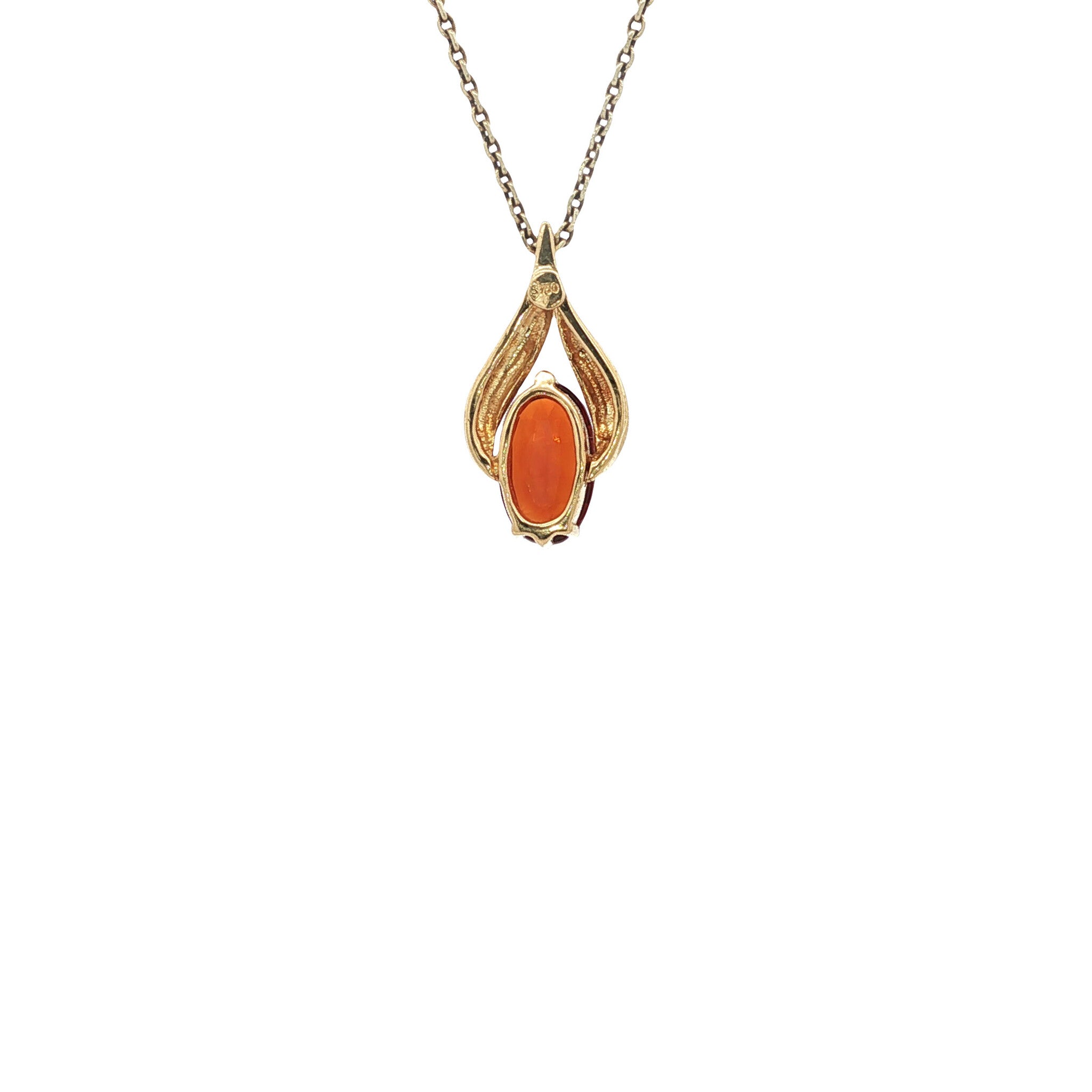 Gold pendant with Madeira citrine 18 kt