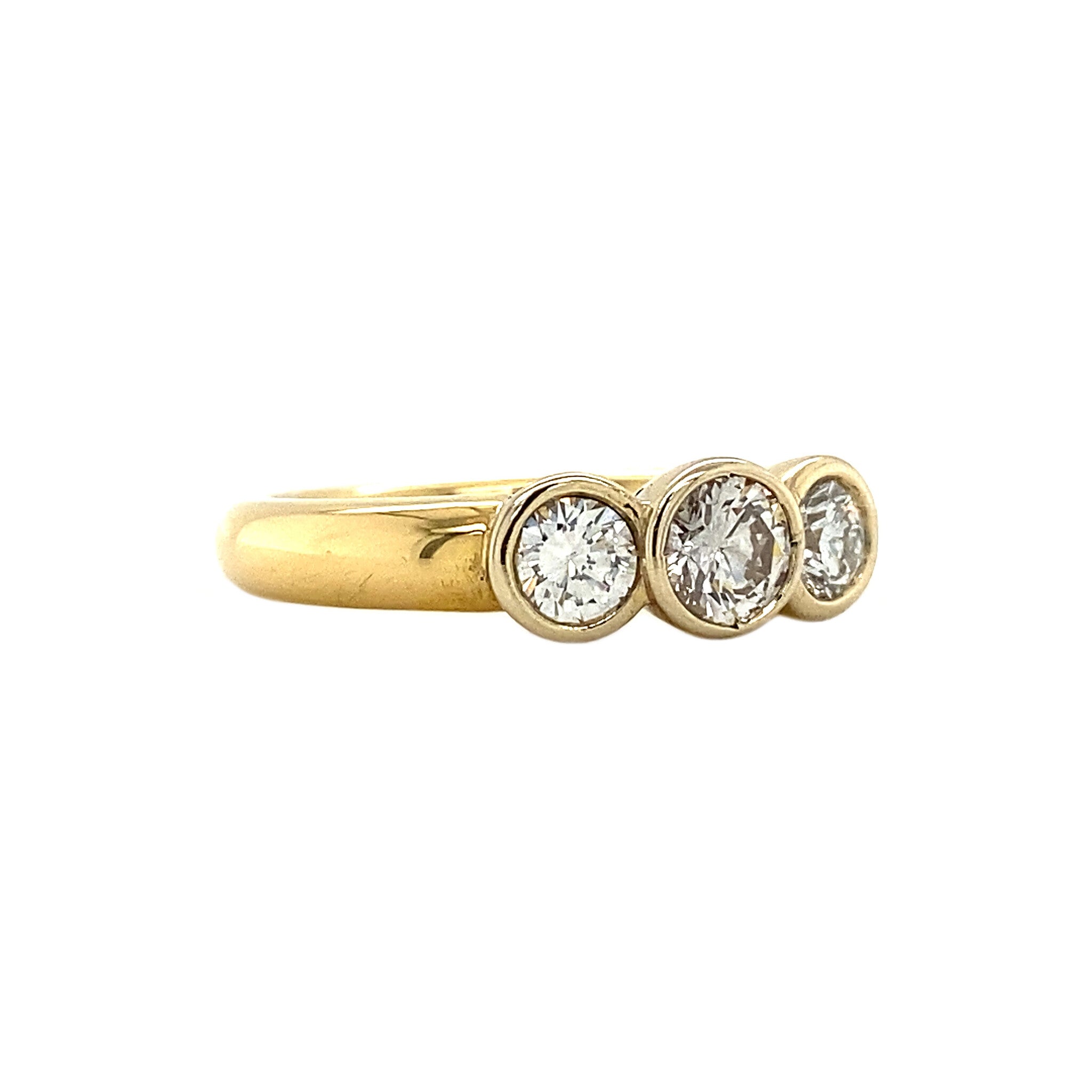 Gouden ring met diamant 18 krt