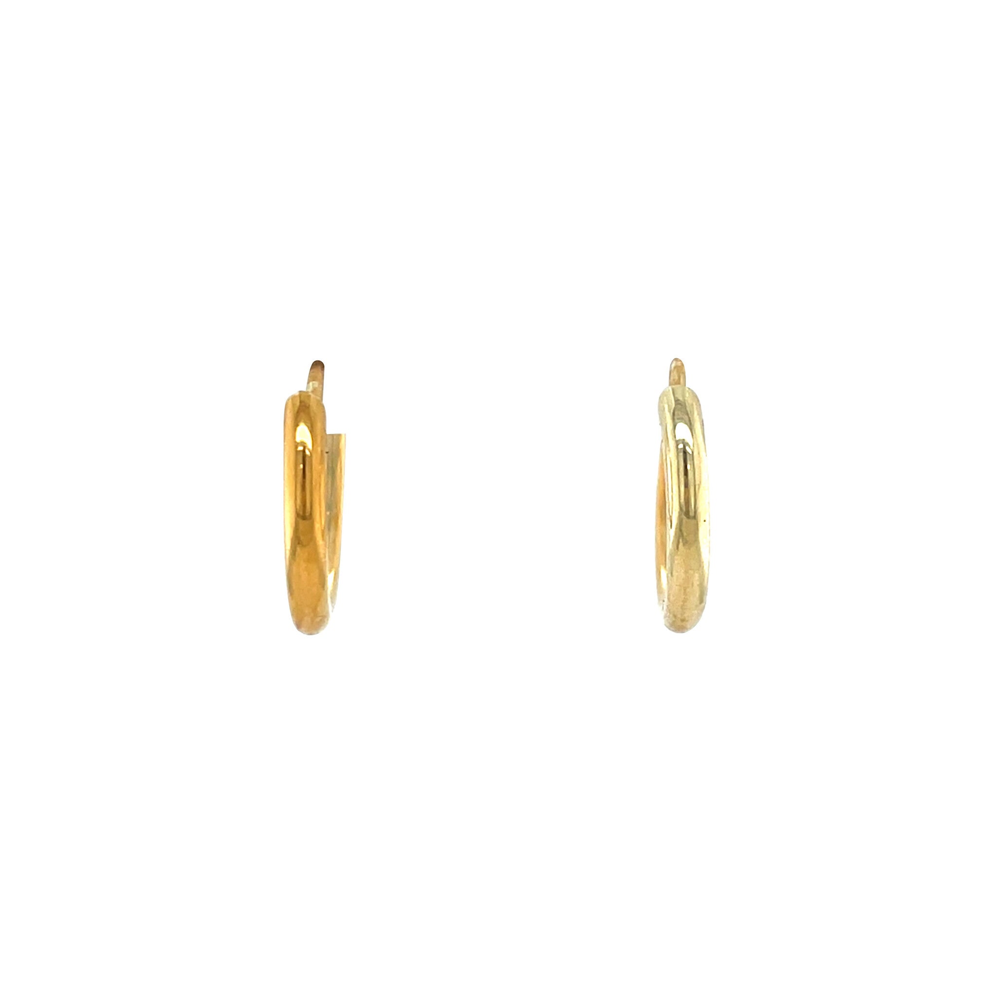 Mini vintage gold hoop earrings, 18 kt