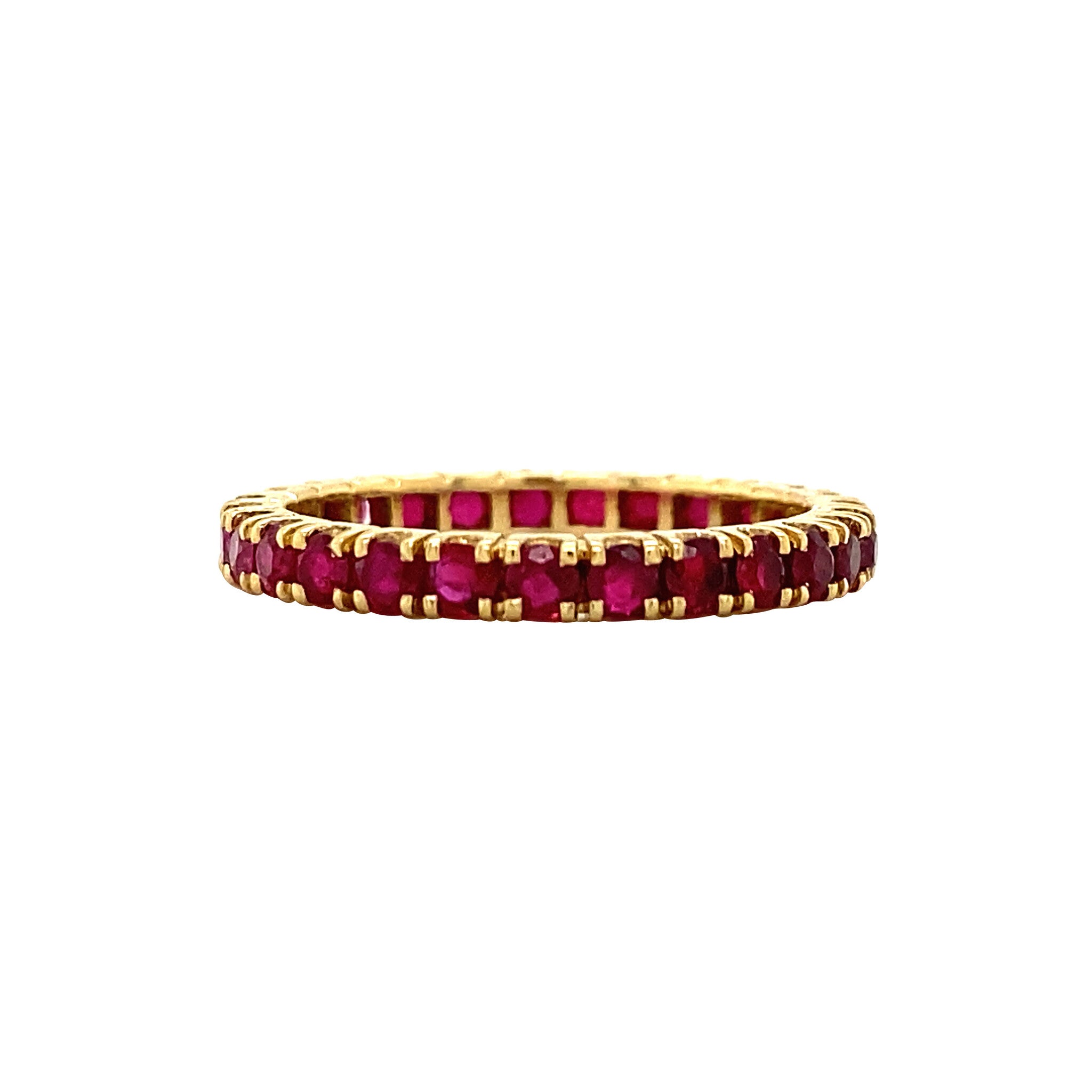 Gold alliance ring with natural ruby 18 krt