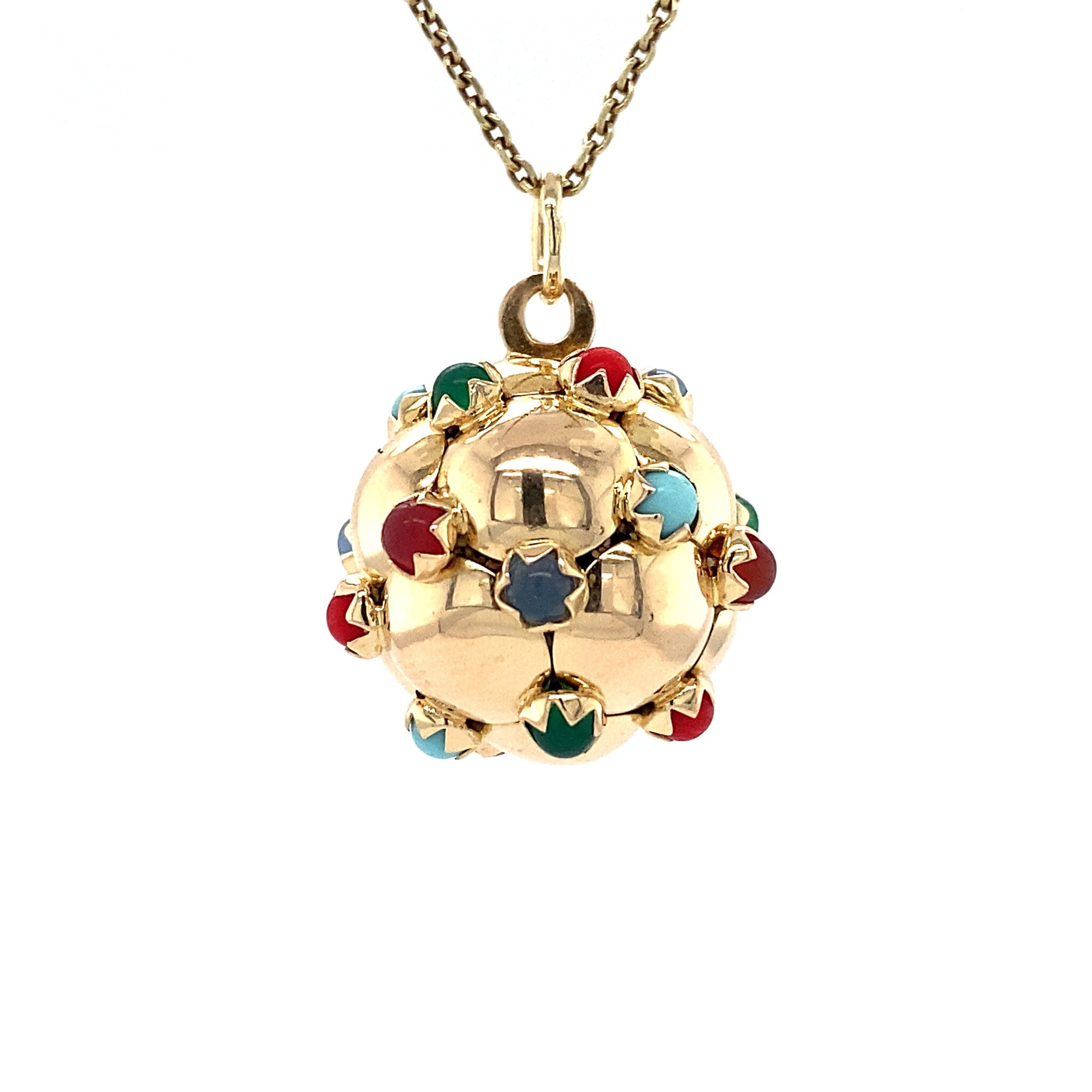 Gold cocktail pendant 18 crt