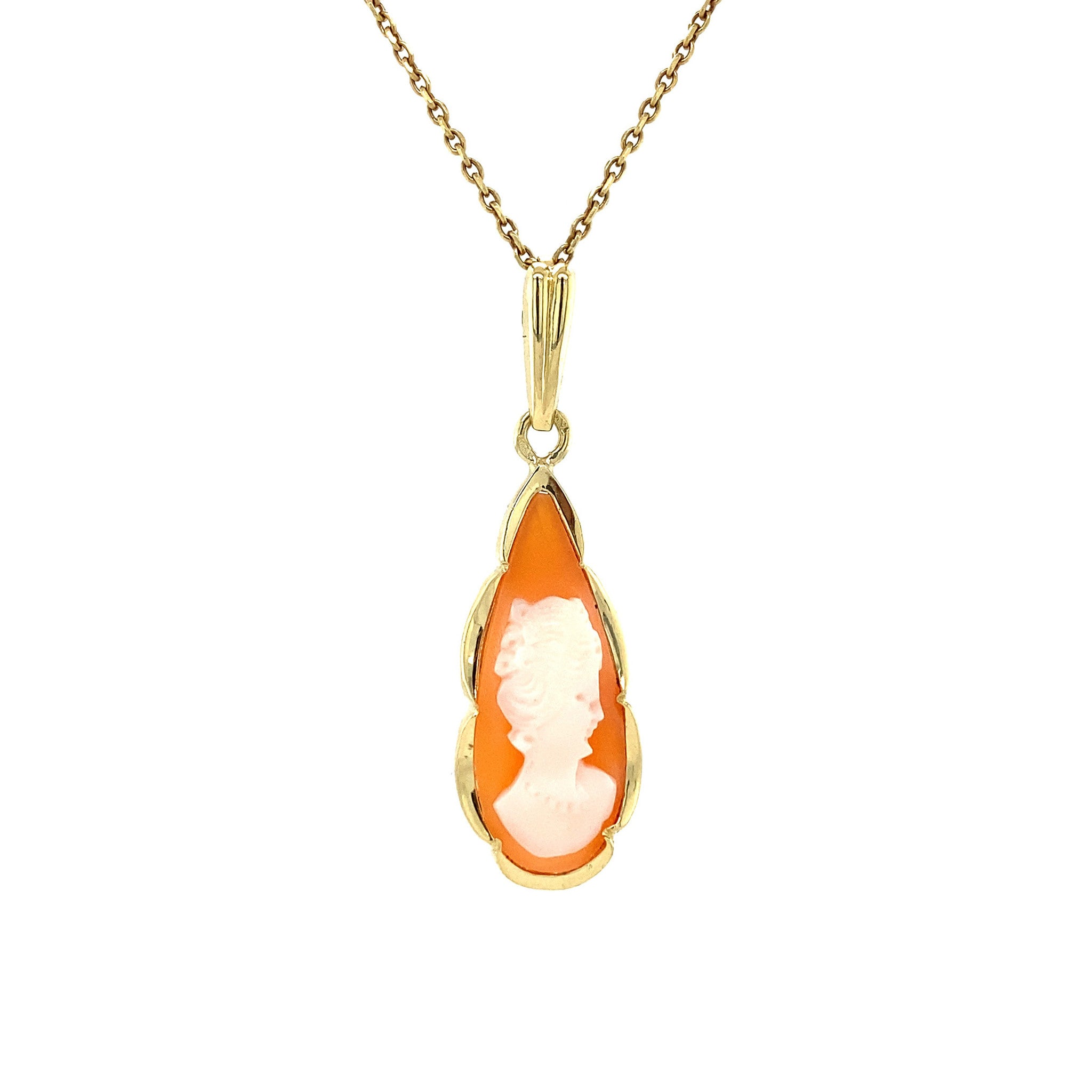 Gouden hanger met camee 14 krt