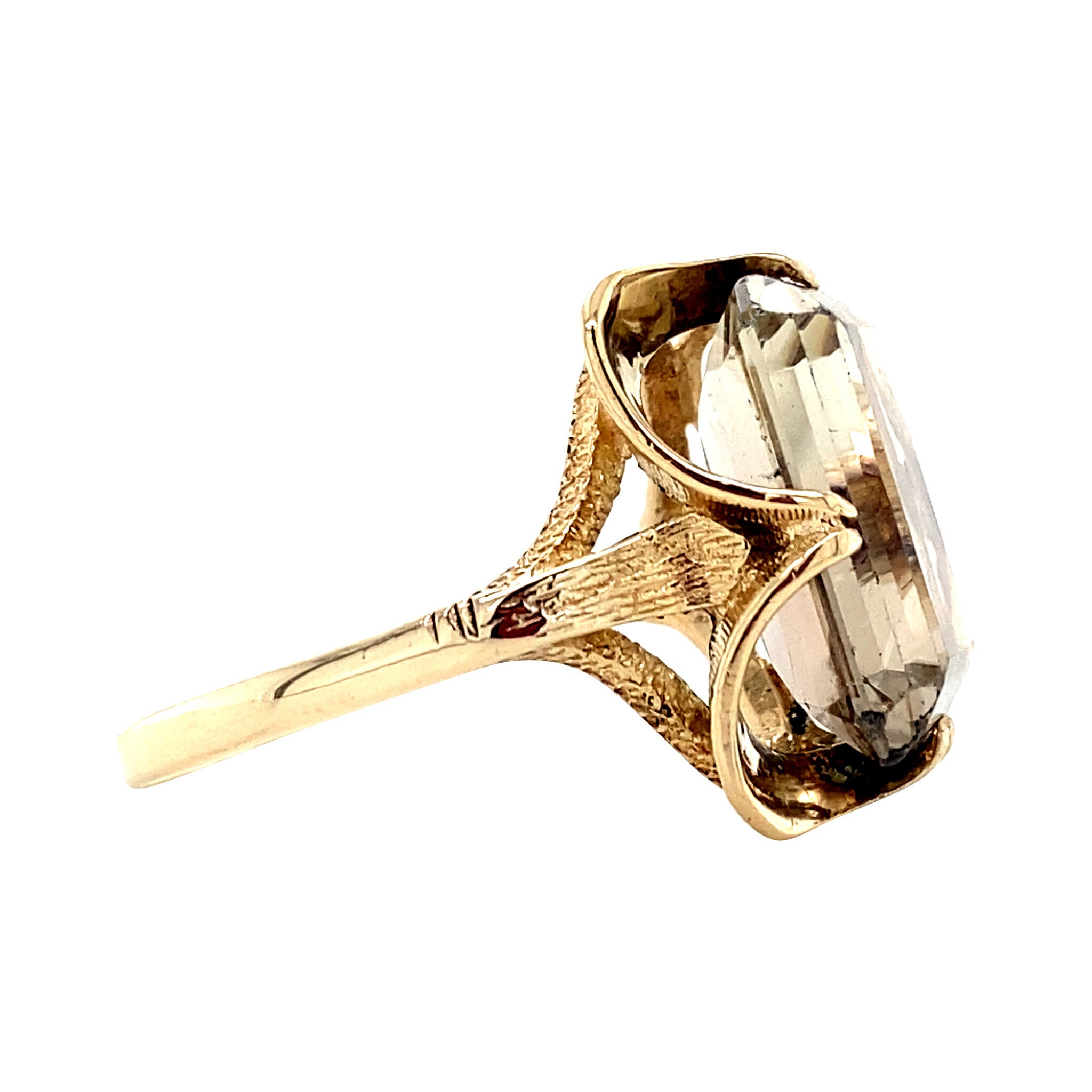 Ring met rookkwarts 9 krt