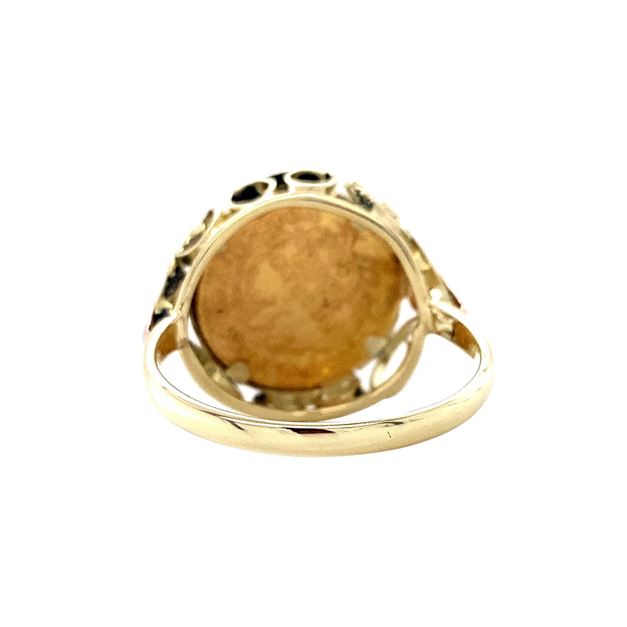 Gouden munt ring 14 krt