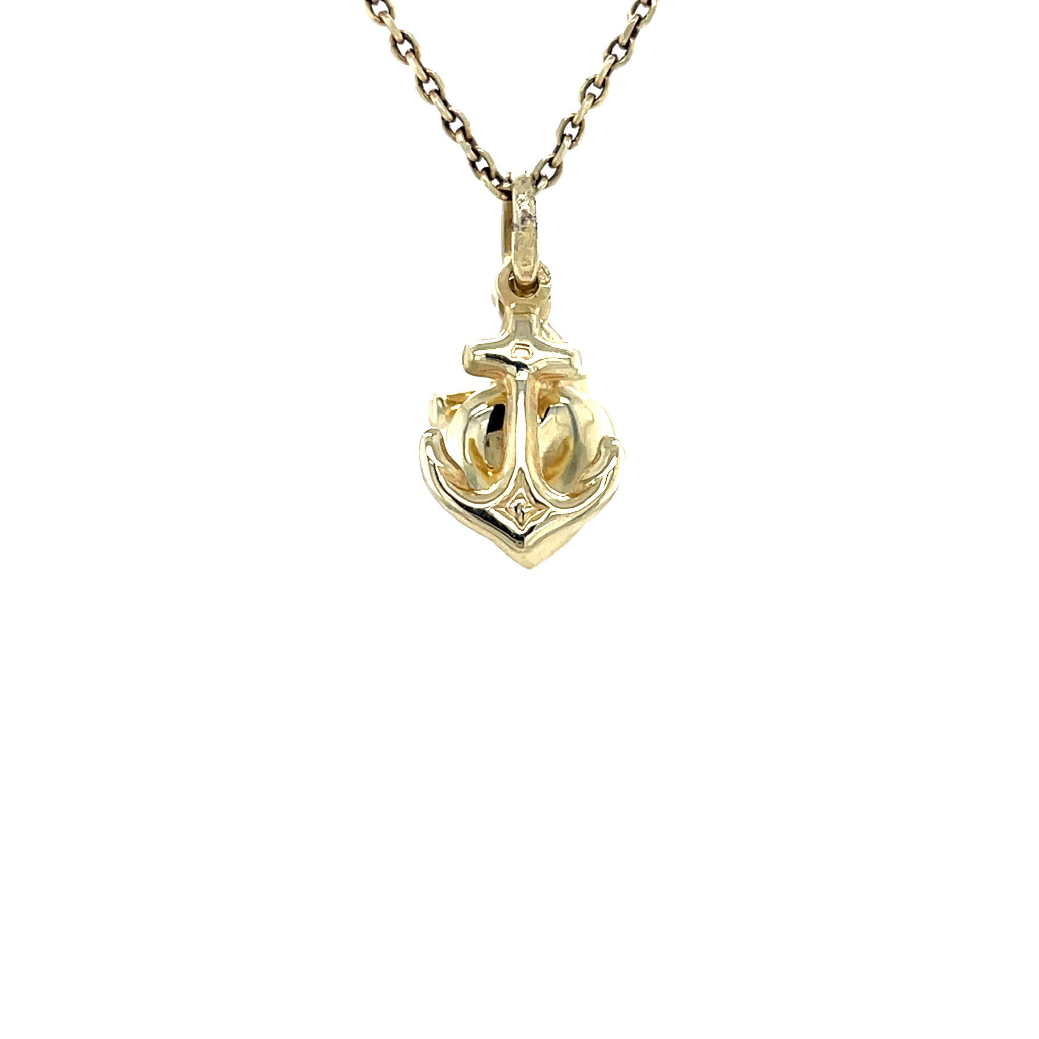 Vintage gold "Faith, Hope and Love" pendant, 14 kt