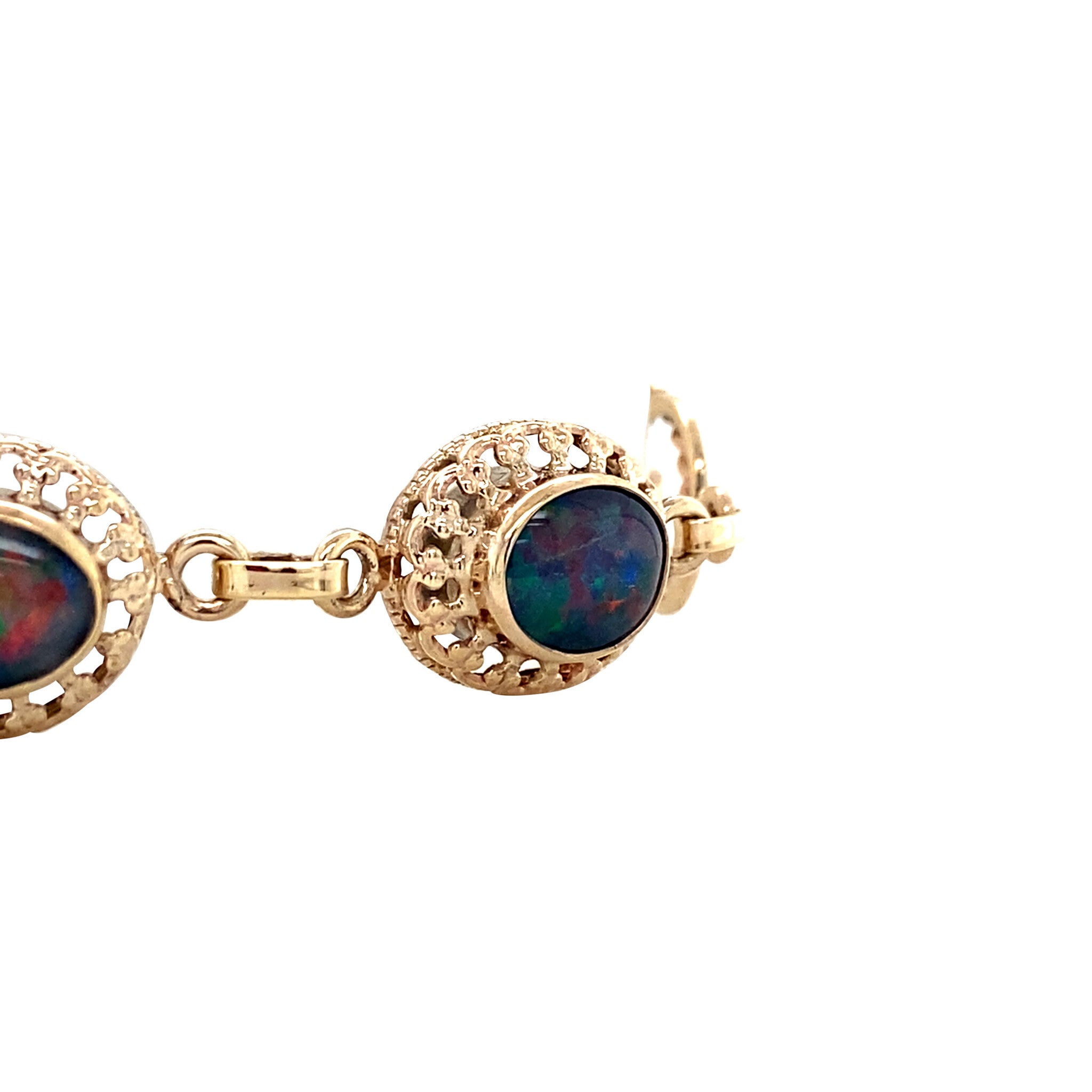 Vintage armband met opaal triplet 9 krt