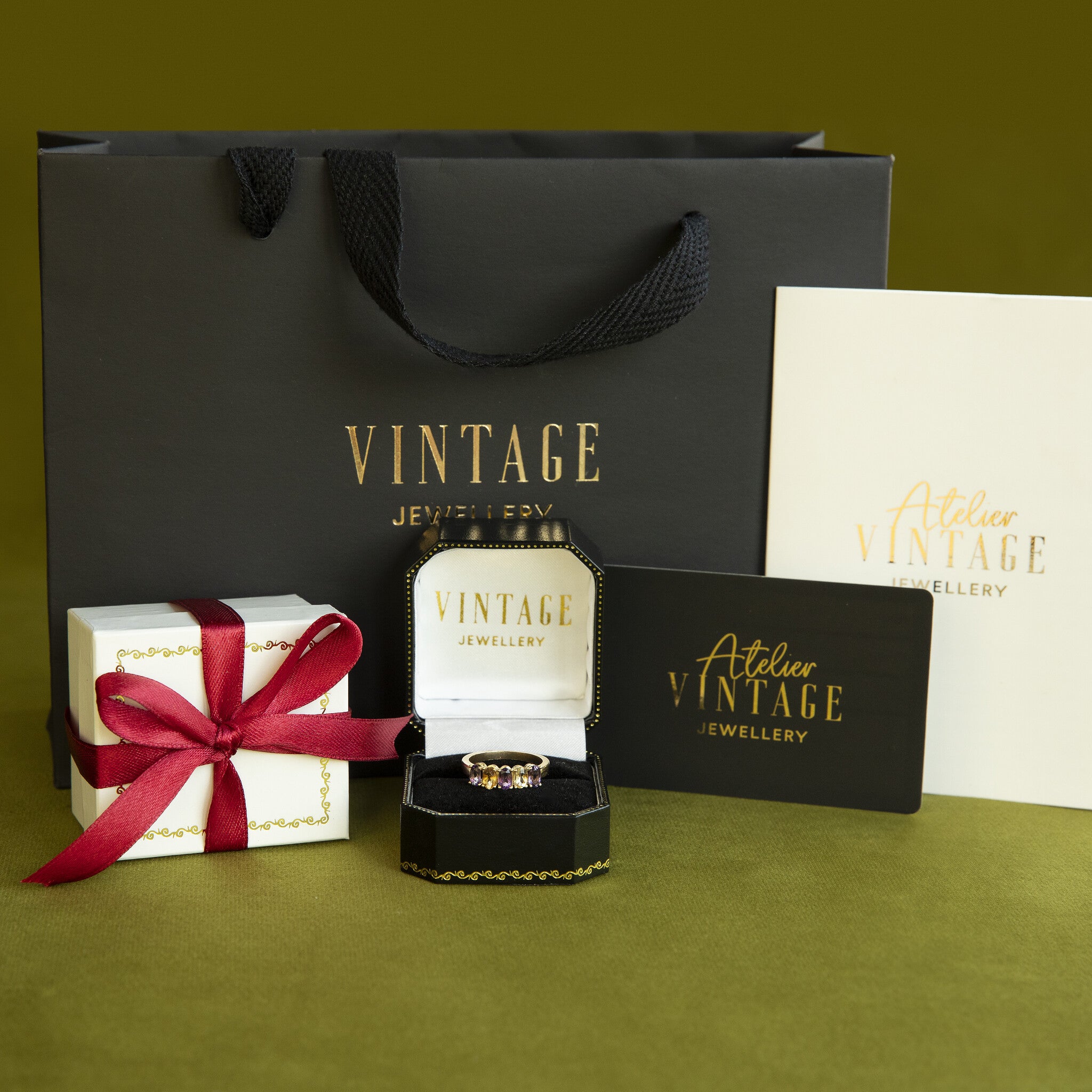 Josephine ring 14 kt - Pansy