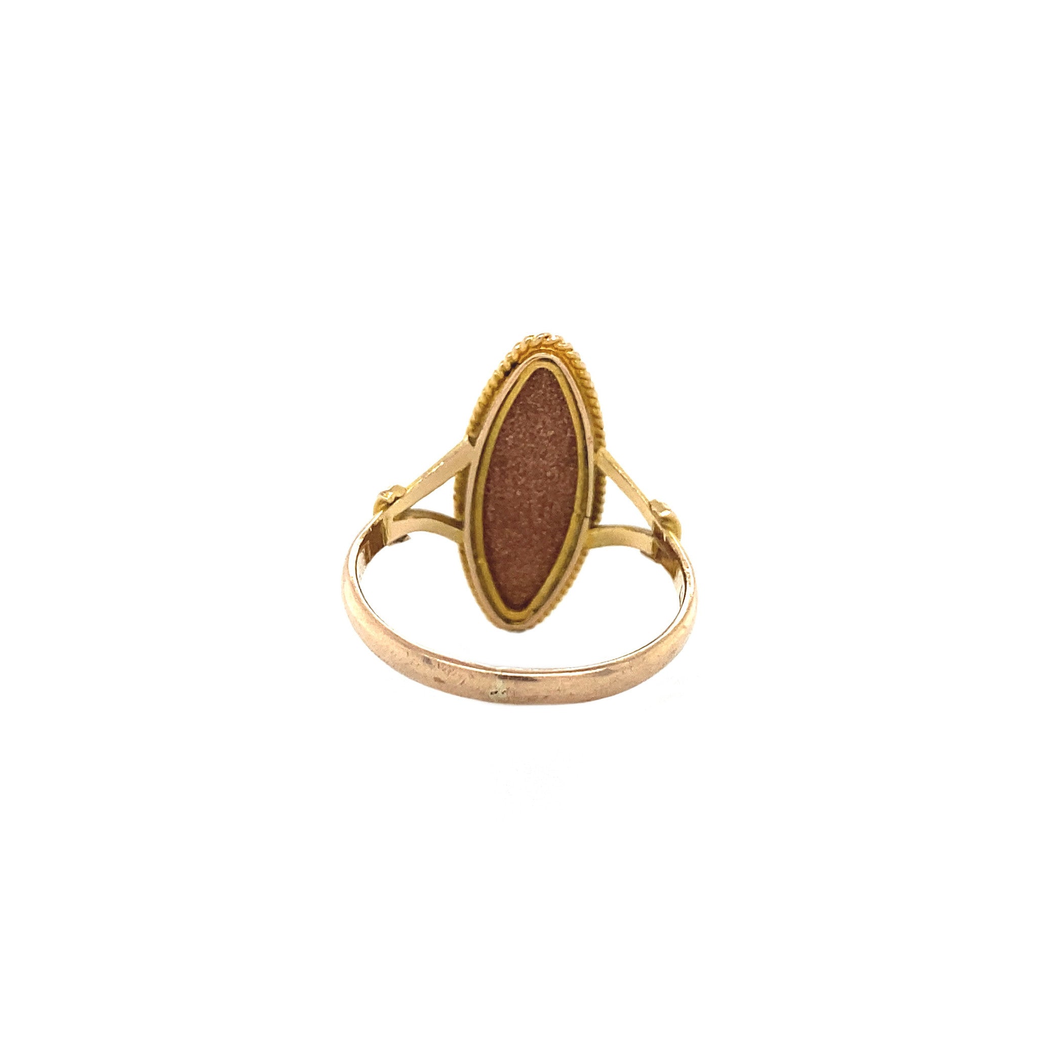 Gouden ring met goudsteen 14 krt