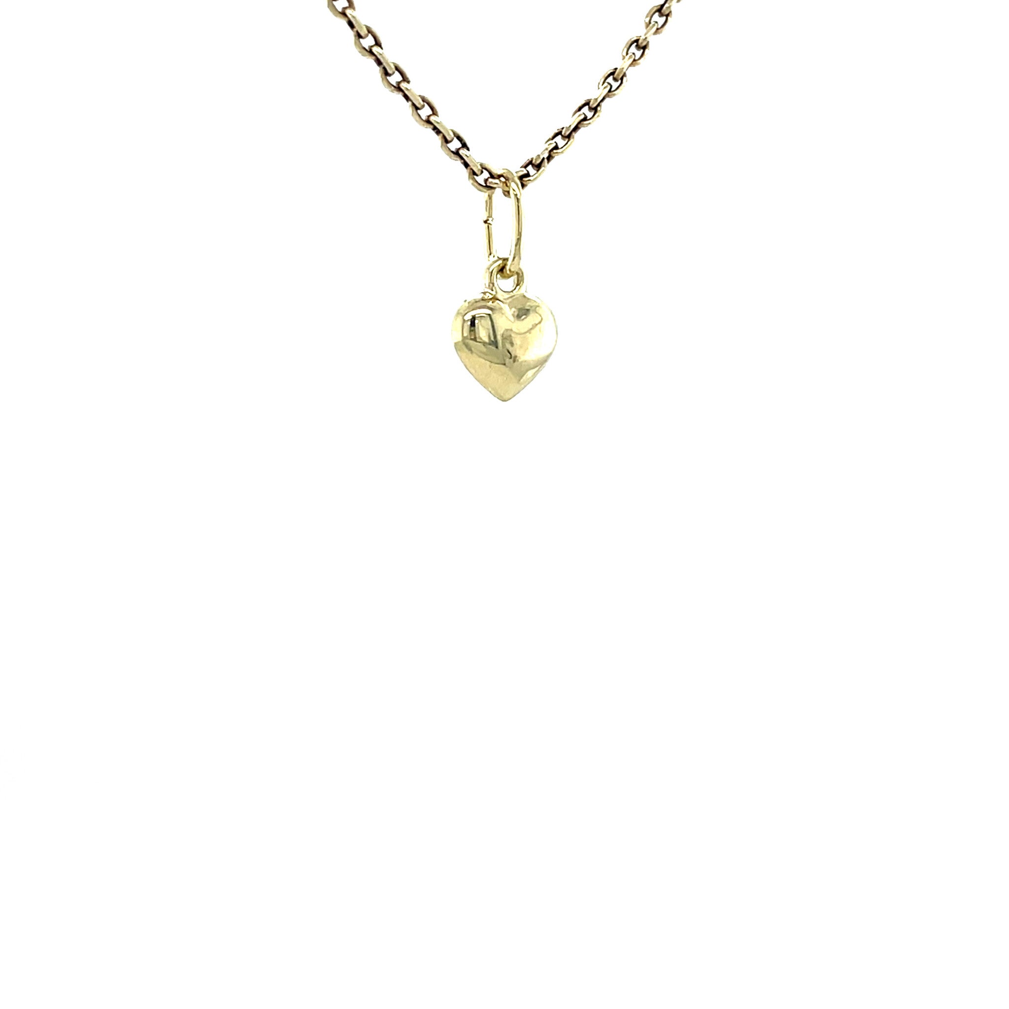 Gouden vintage hart hanger 14 krt