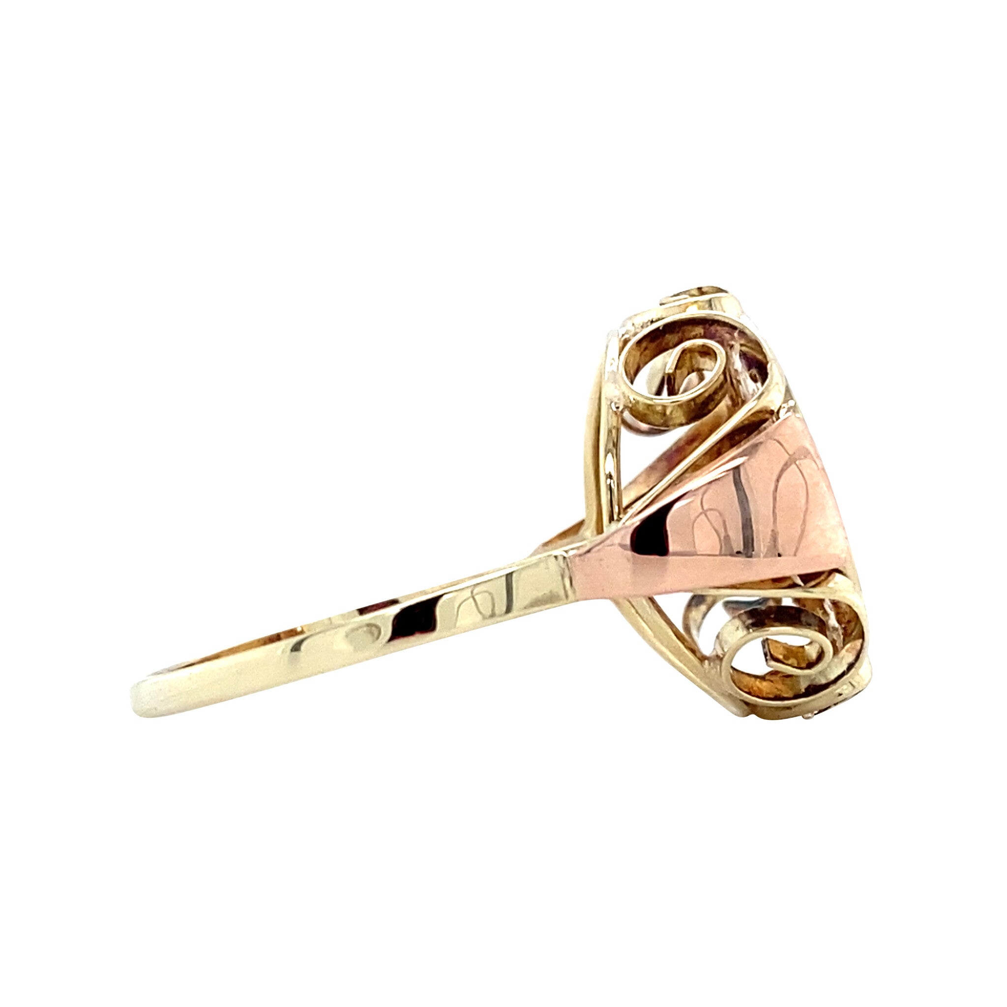 Gouden vintage munt ring 14 krt