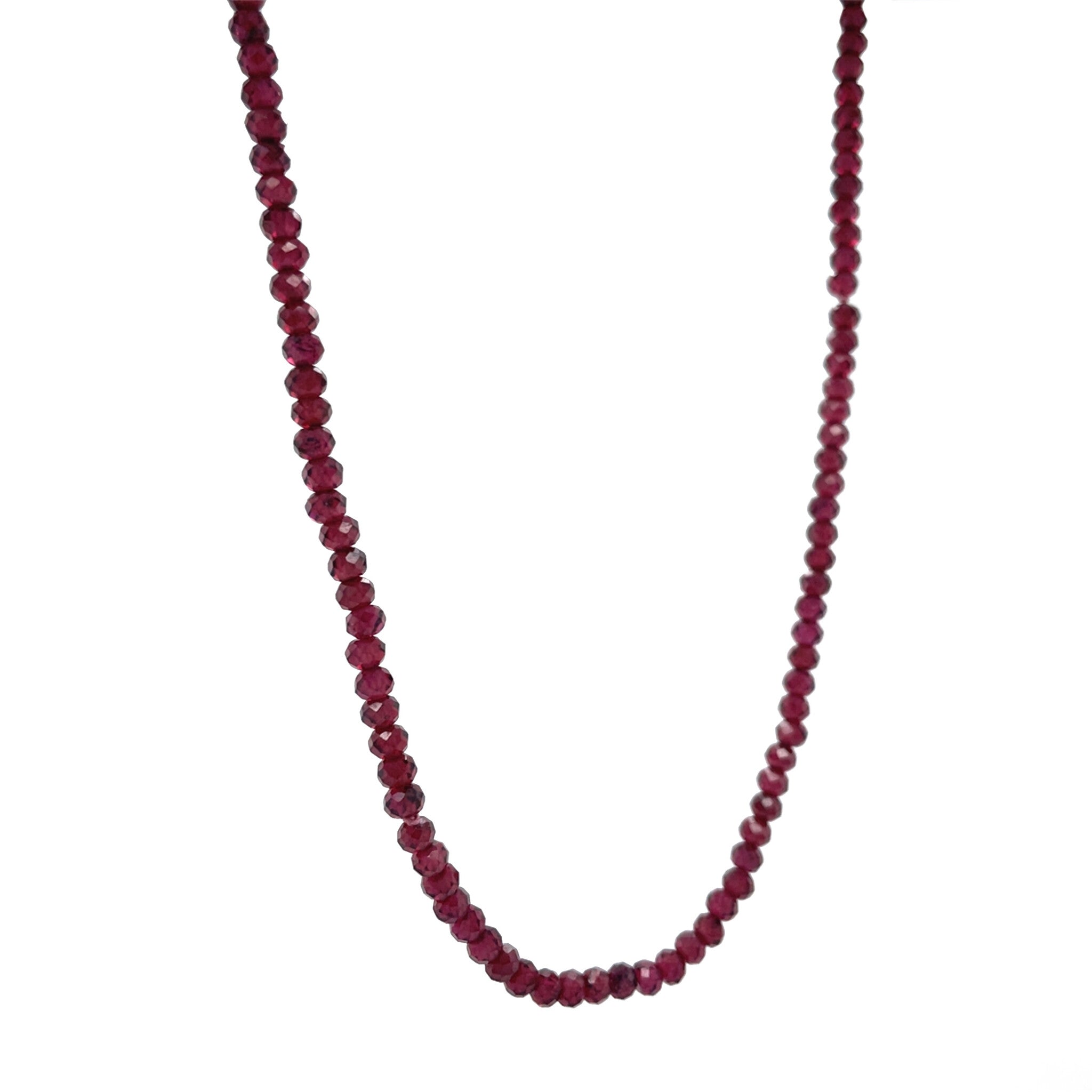 Vintage granaat collier met gouden sluiting 14 krt