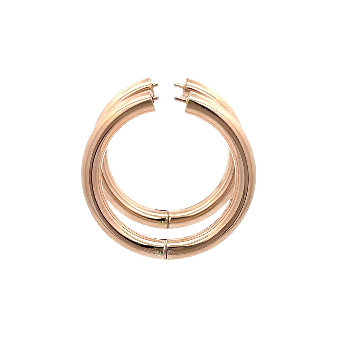 Roségouden vintage oorringen 14 kt