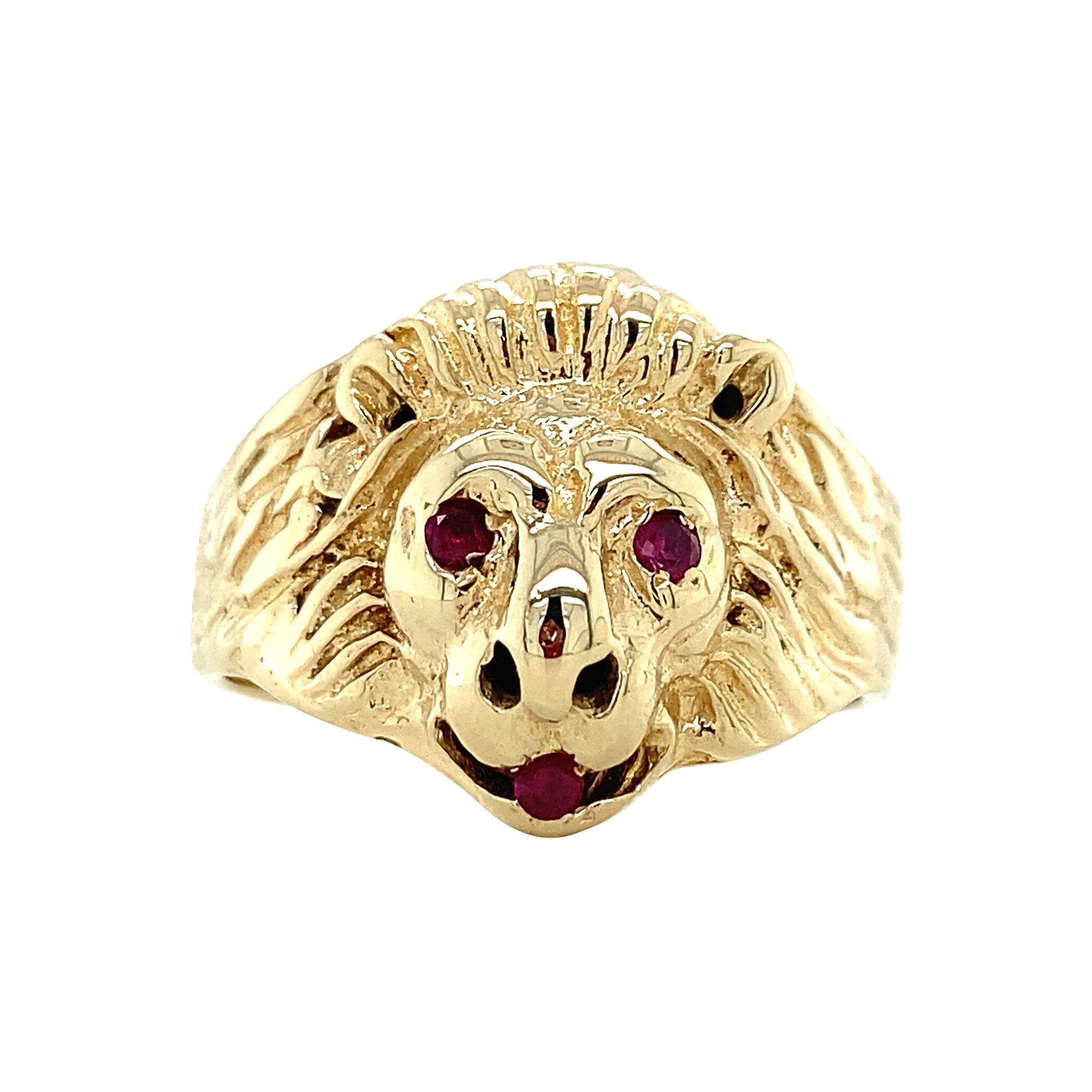 14 kt gold ring with ruby