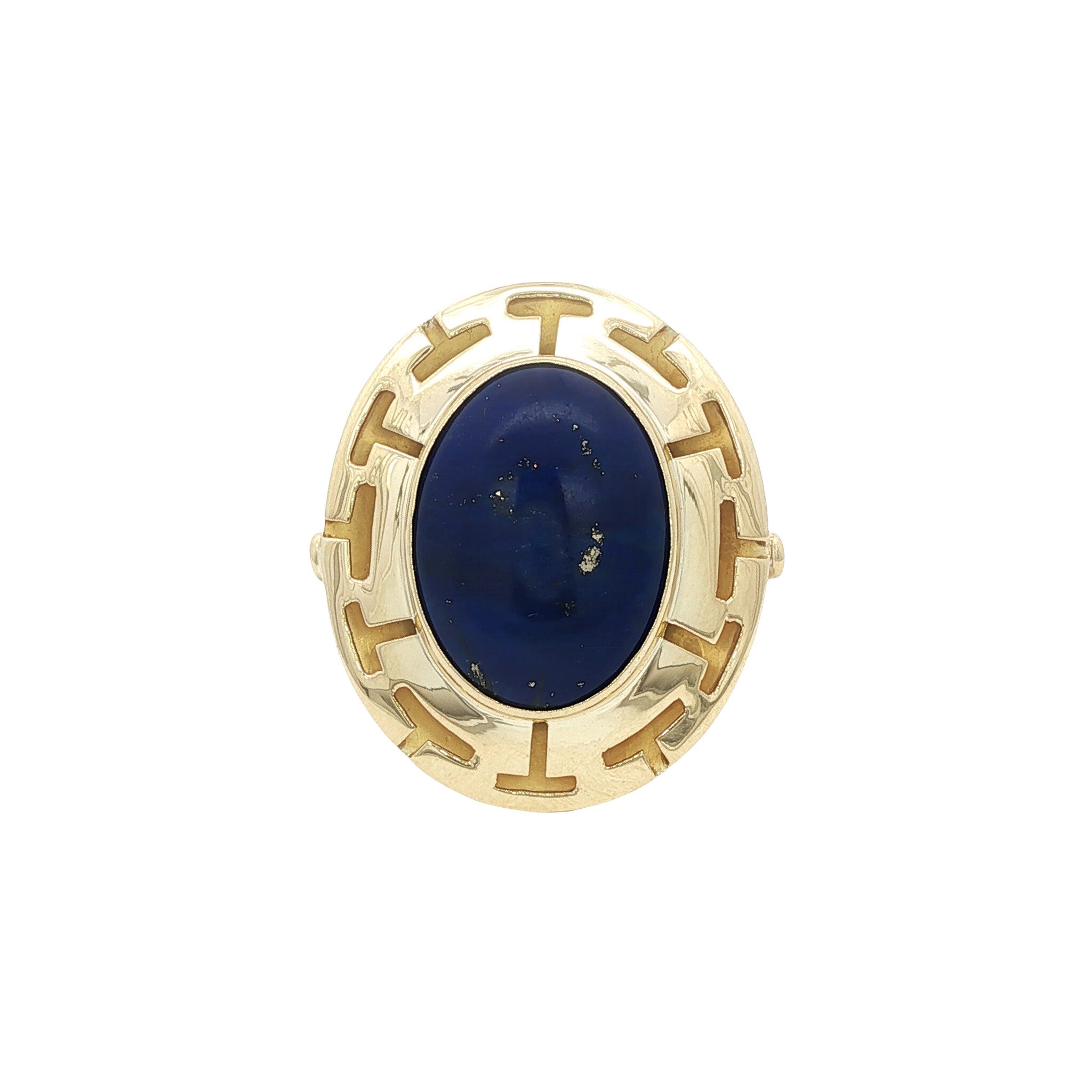 Gold ring with lapis lazuli 14 kt