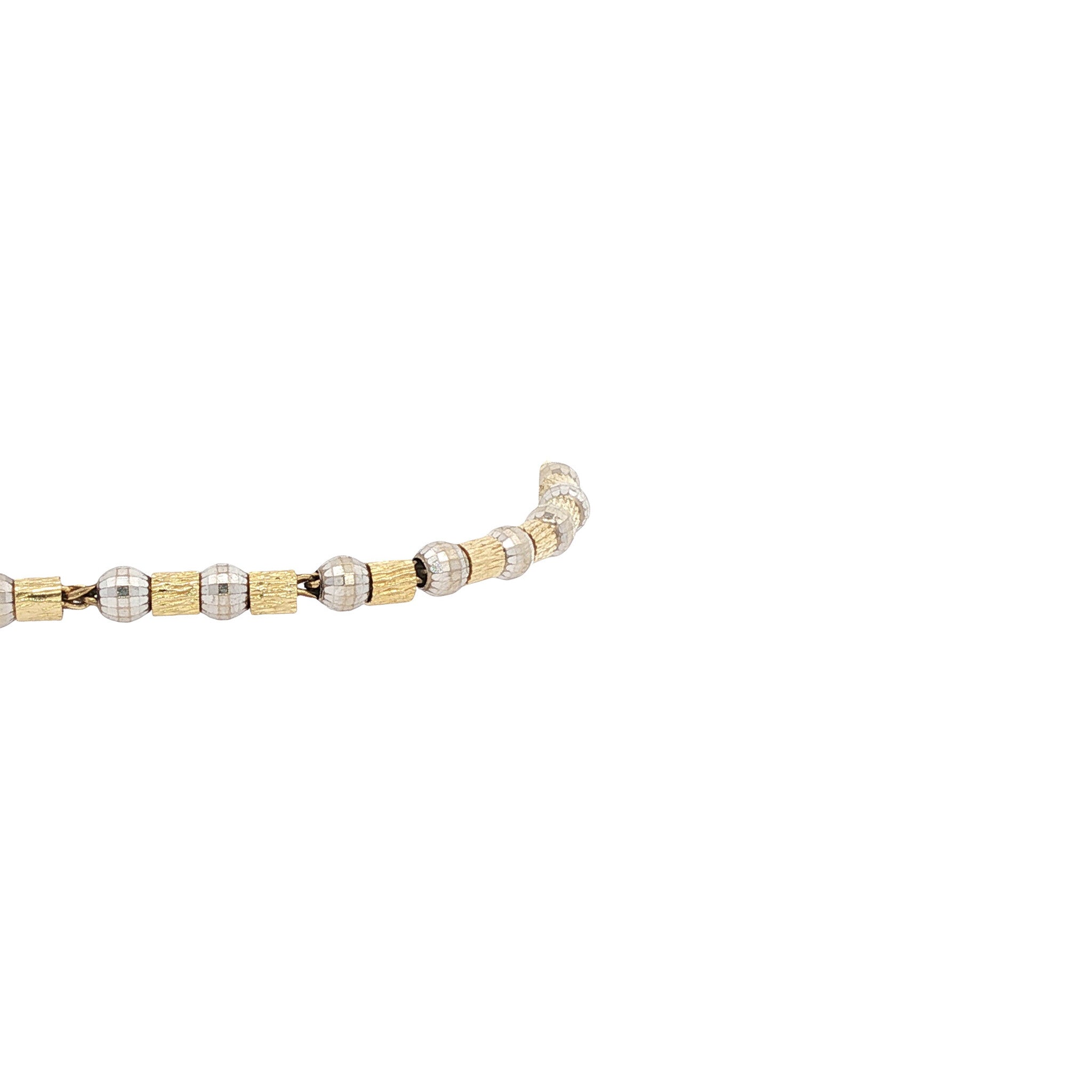 Bicolour gold fantasy bracelet 14 kt
