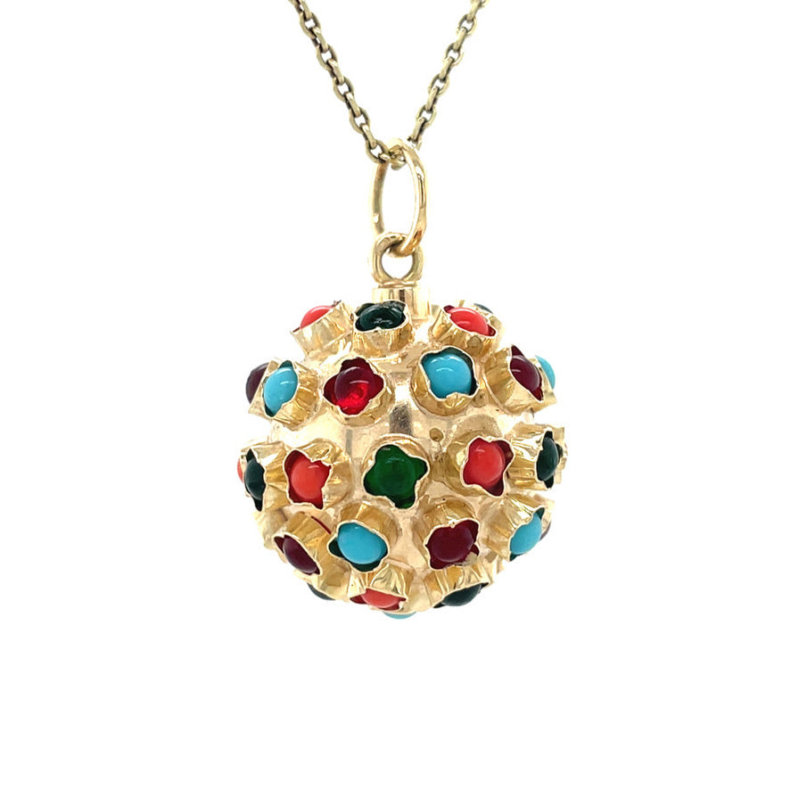 Gouden vintage sputnik hanger 14 kt