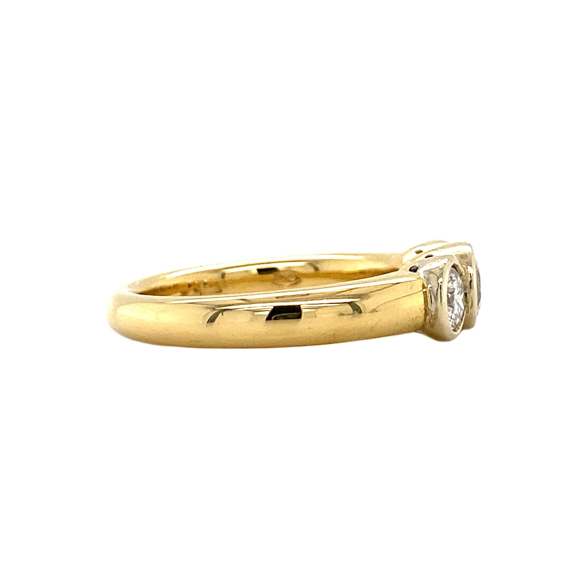 Gouden ring met diamant 18 krt