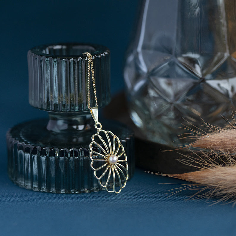 Gouden hanger met parel 14 krt