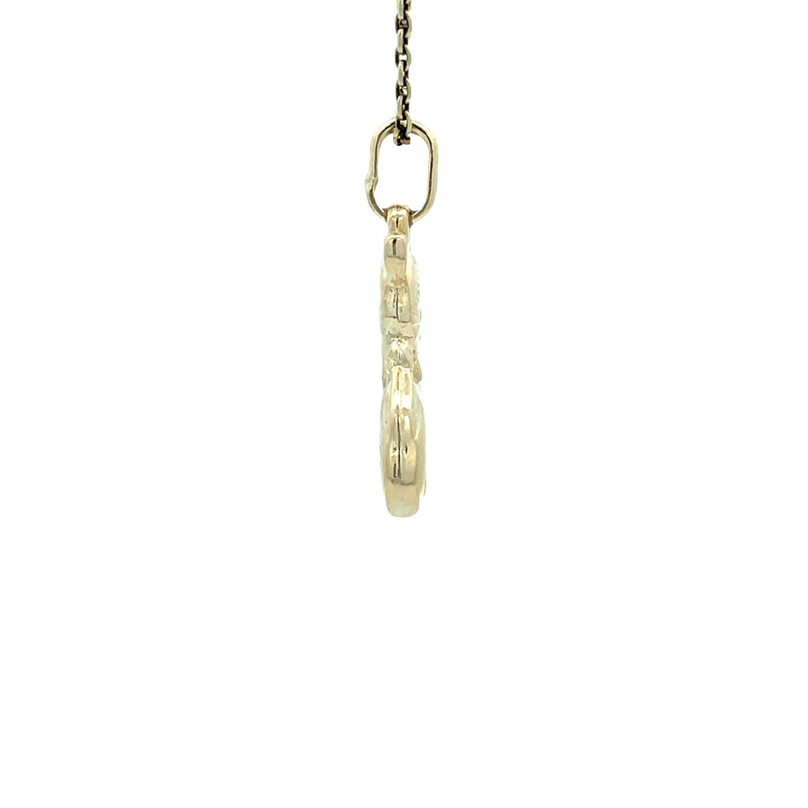 Vintage 14 kt gold cat pendant