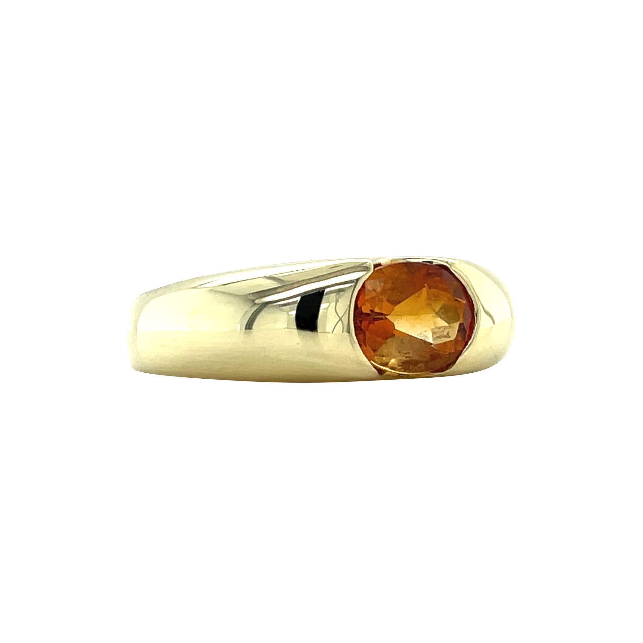 Golden vintage ring with citrine 14 kt