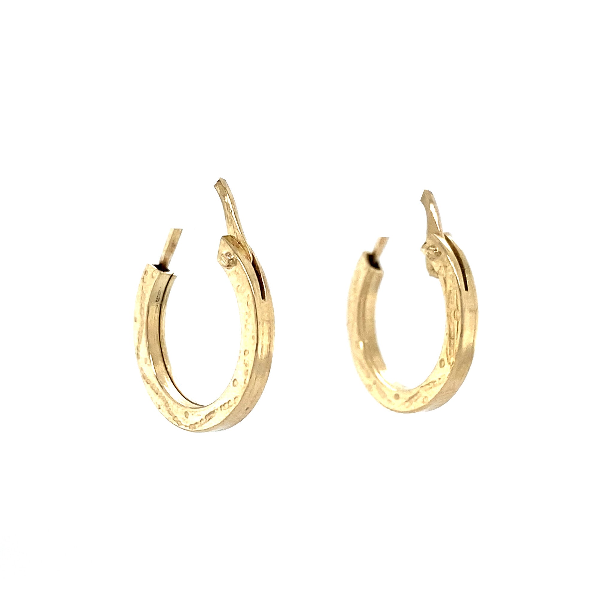 Gouden fantasie oorringen 14 krt