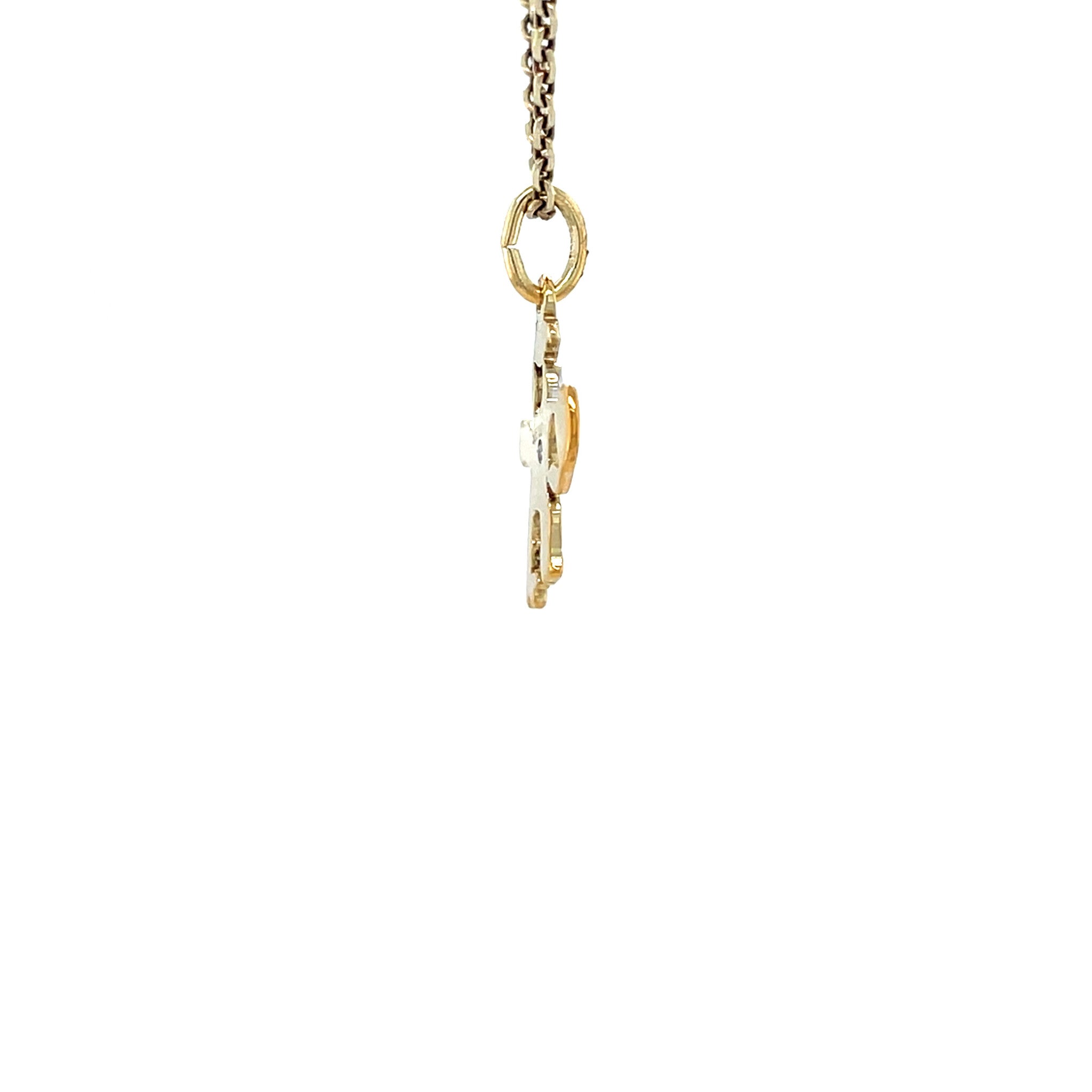 Gouden vintage schorpioen hanger met diamant 14 krt