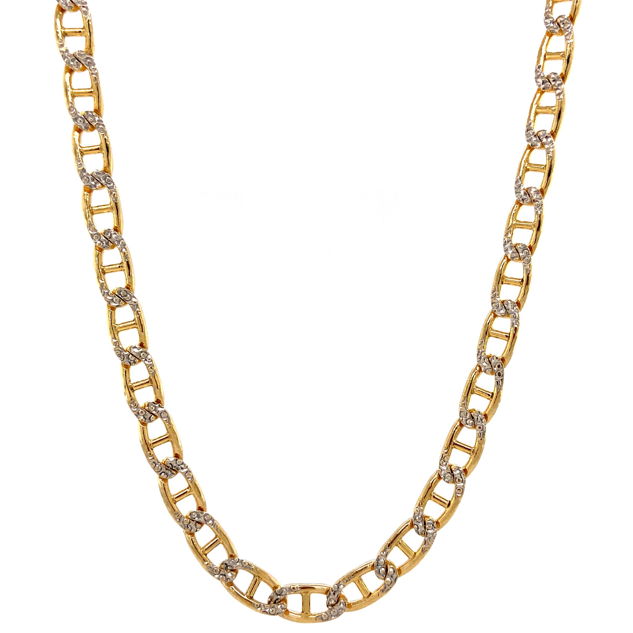 Bicolour gouden fantasie collier 14 krt