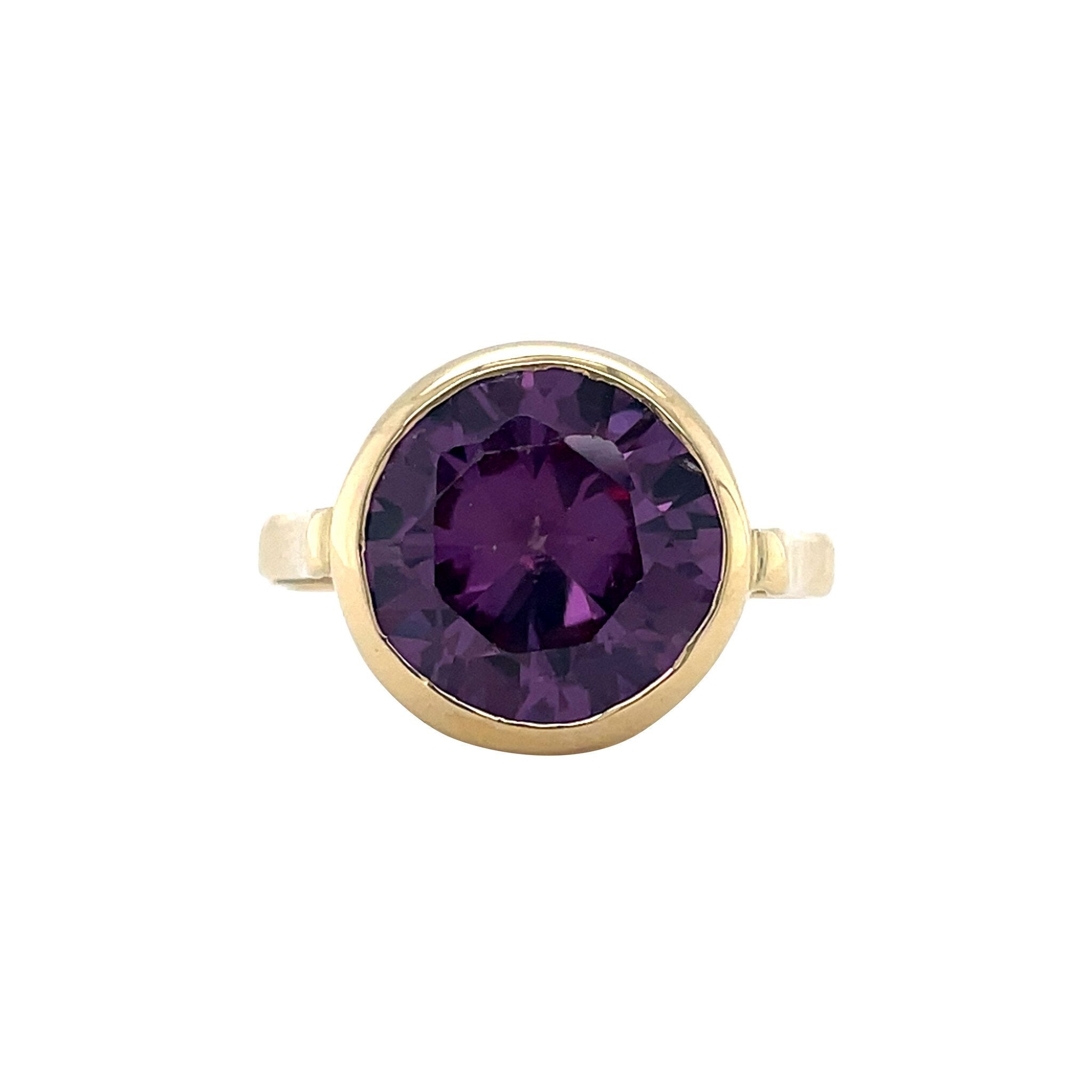 14 kt vintage gold ring with sapphire