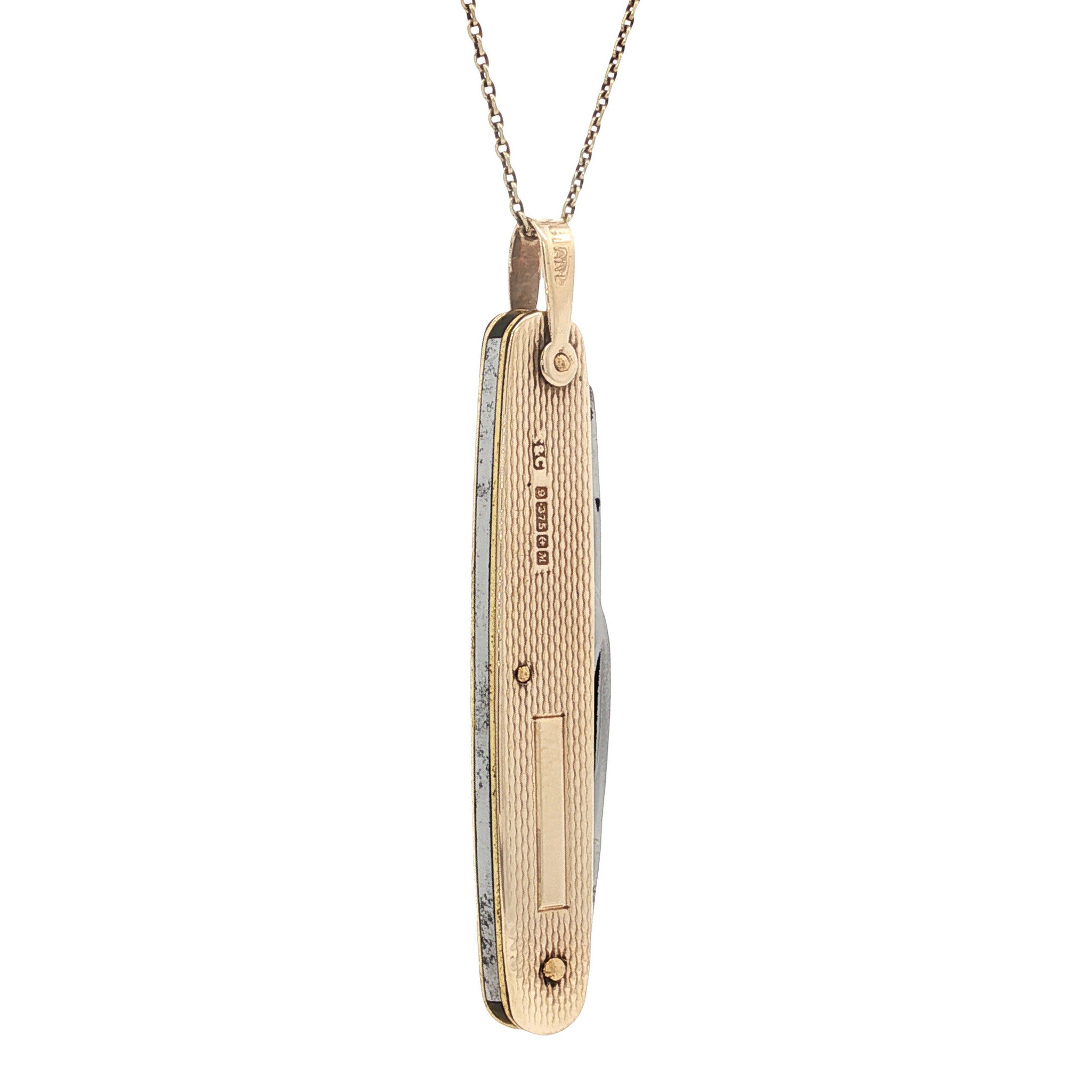 Vintage zakmes hanger 9 kt