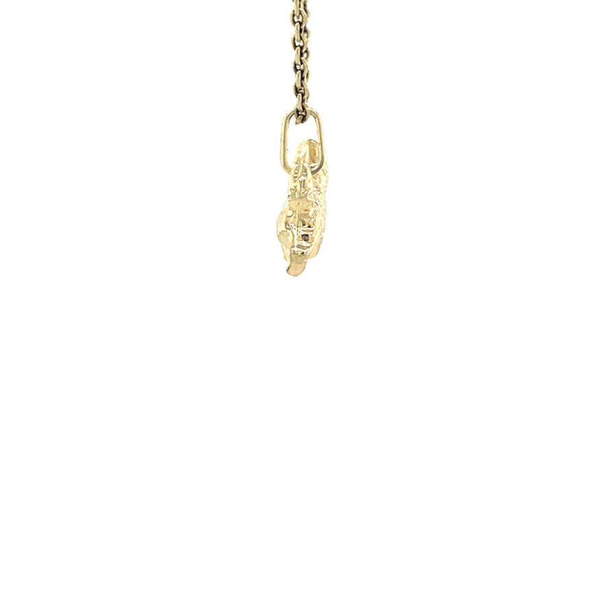 Vintage gold dog pendant 14 kt