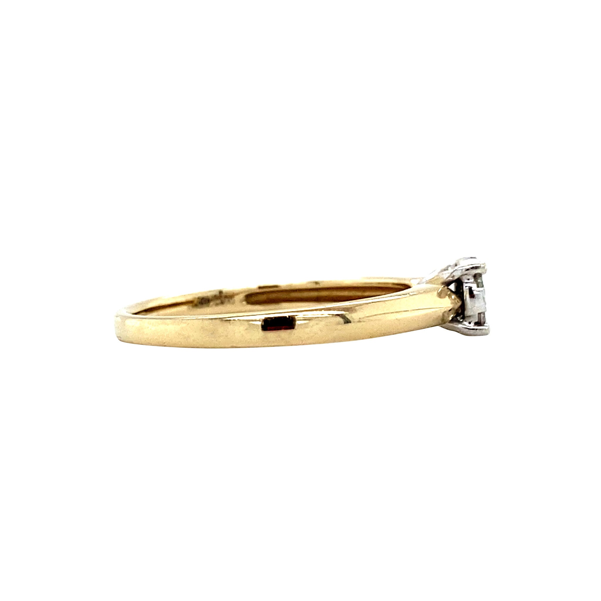 Gouden ring met diamant 14 krt