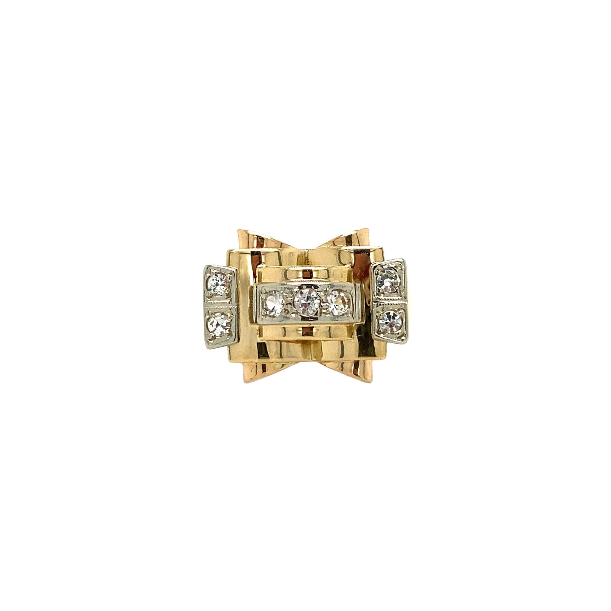 Gouden ring met diamant 18 krt