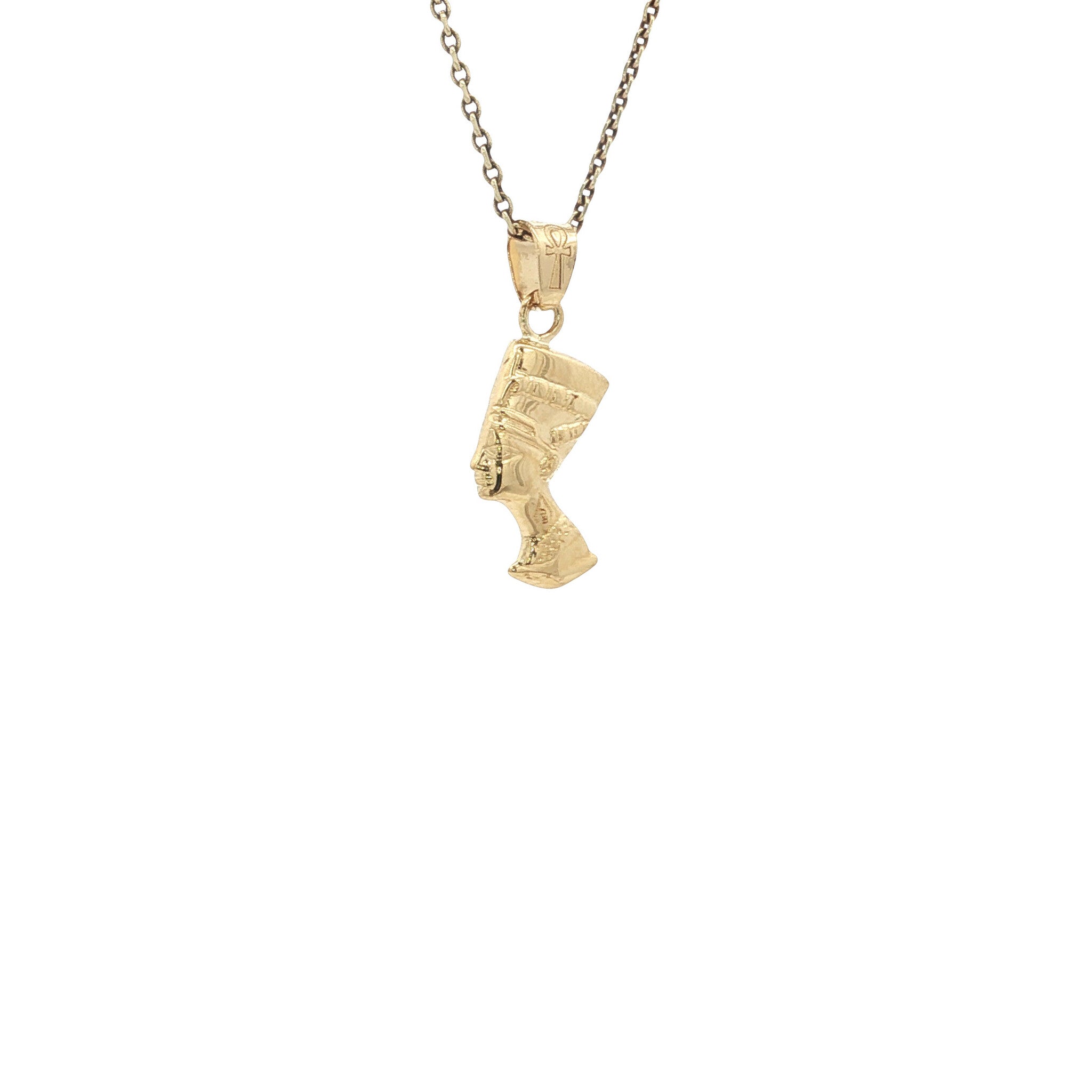 Gouden vintage Nefertiti hanger 18 kt