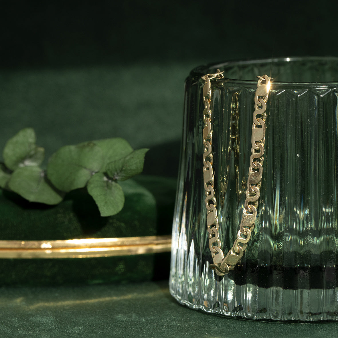 Gouden vintage fantasie armband 14 krt