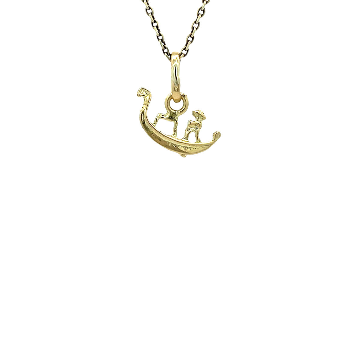 Golden vintage gondola pendant 14 kt
