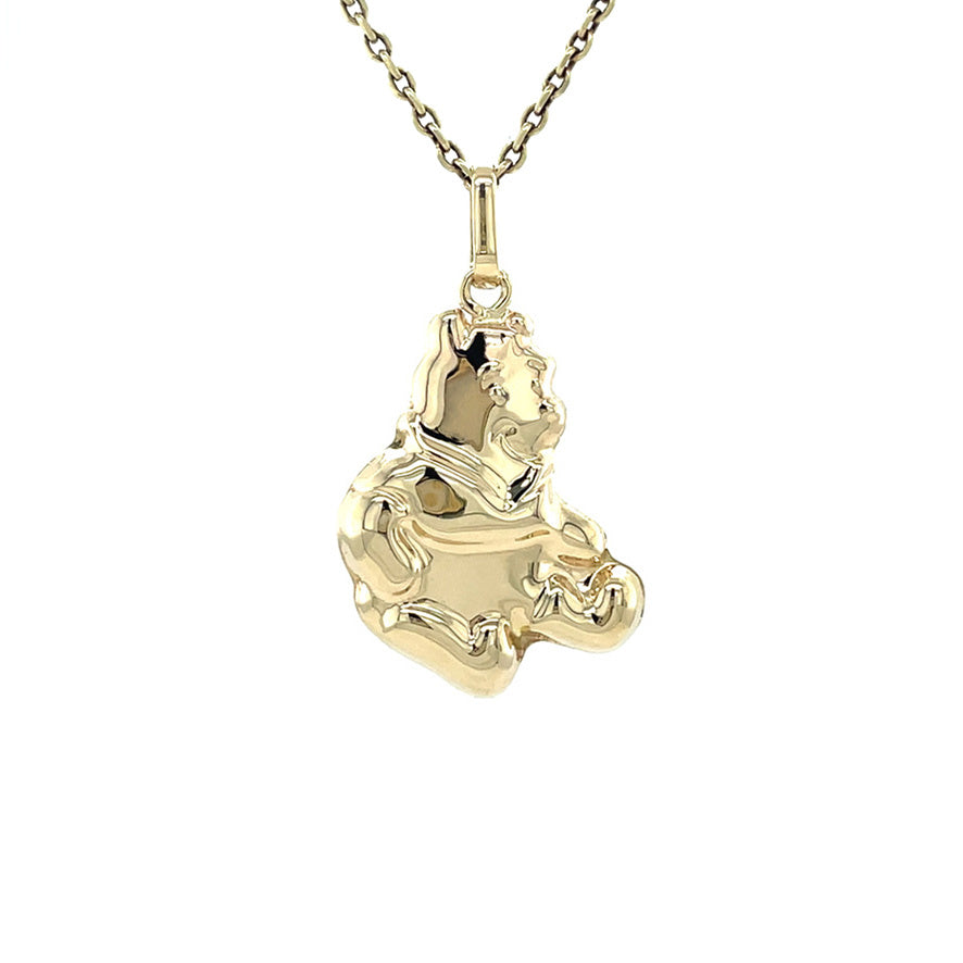 Vintage gold Winnie the Pooh pendant 14 kt
