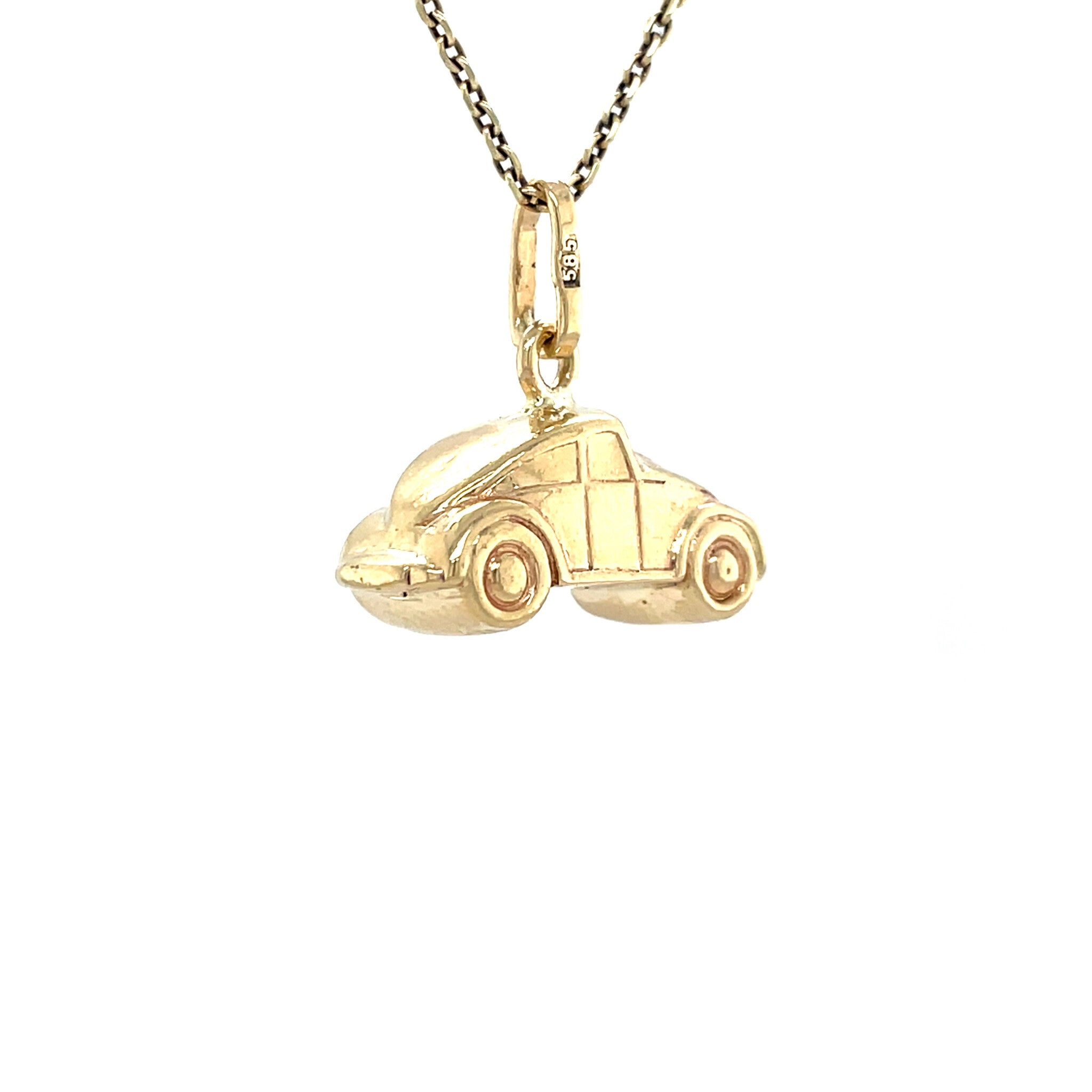 Gouden vintage auto hanger 14 kt